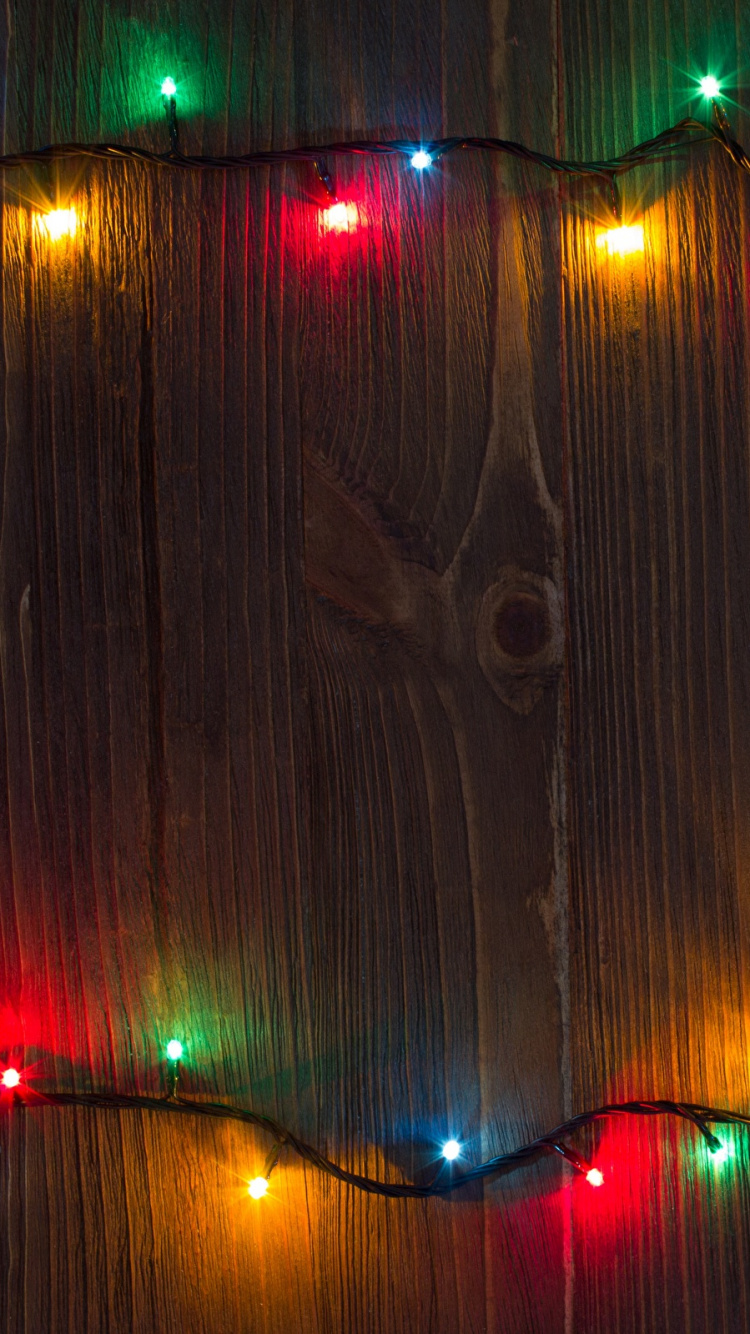 Обои Рождественский день, Рождественские огни, праздник, свет, освещение в разрешении 750x1334