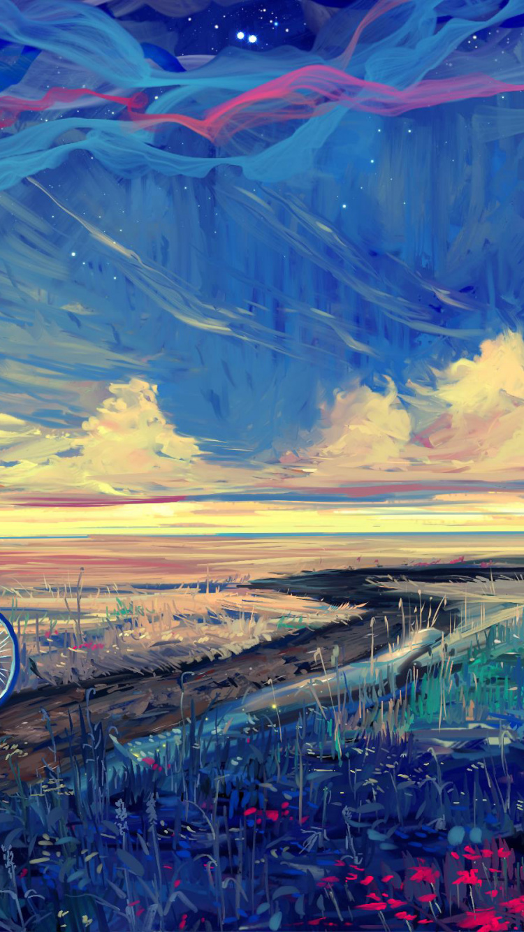 Обои живопись, арт, акварельная живопись, абстрактное искусство, историческая живопись в разрешении 750x1334