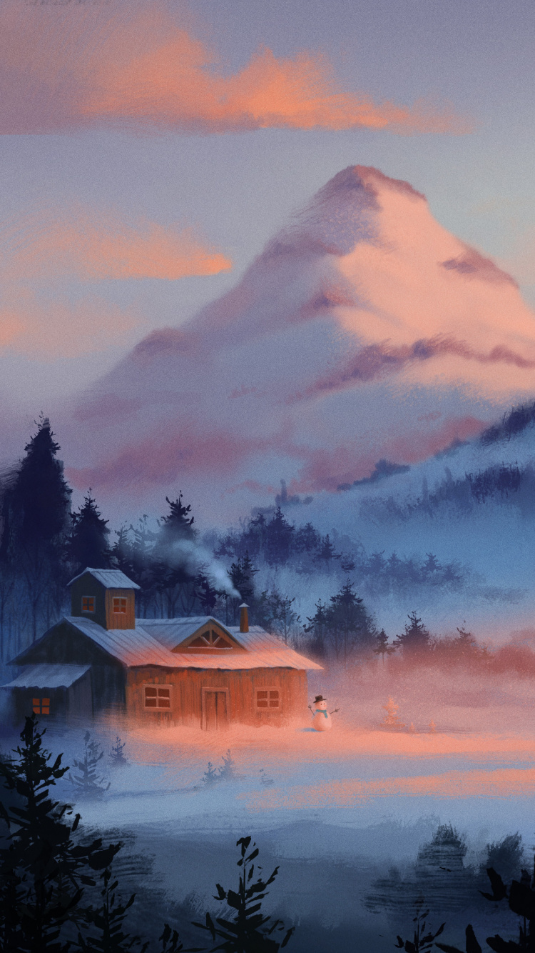 Обои природа, облако, гора, природный ландшафт, послесвечение в разрешении 750x1334