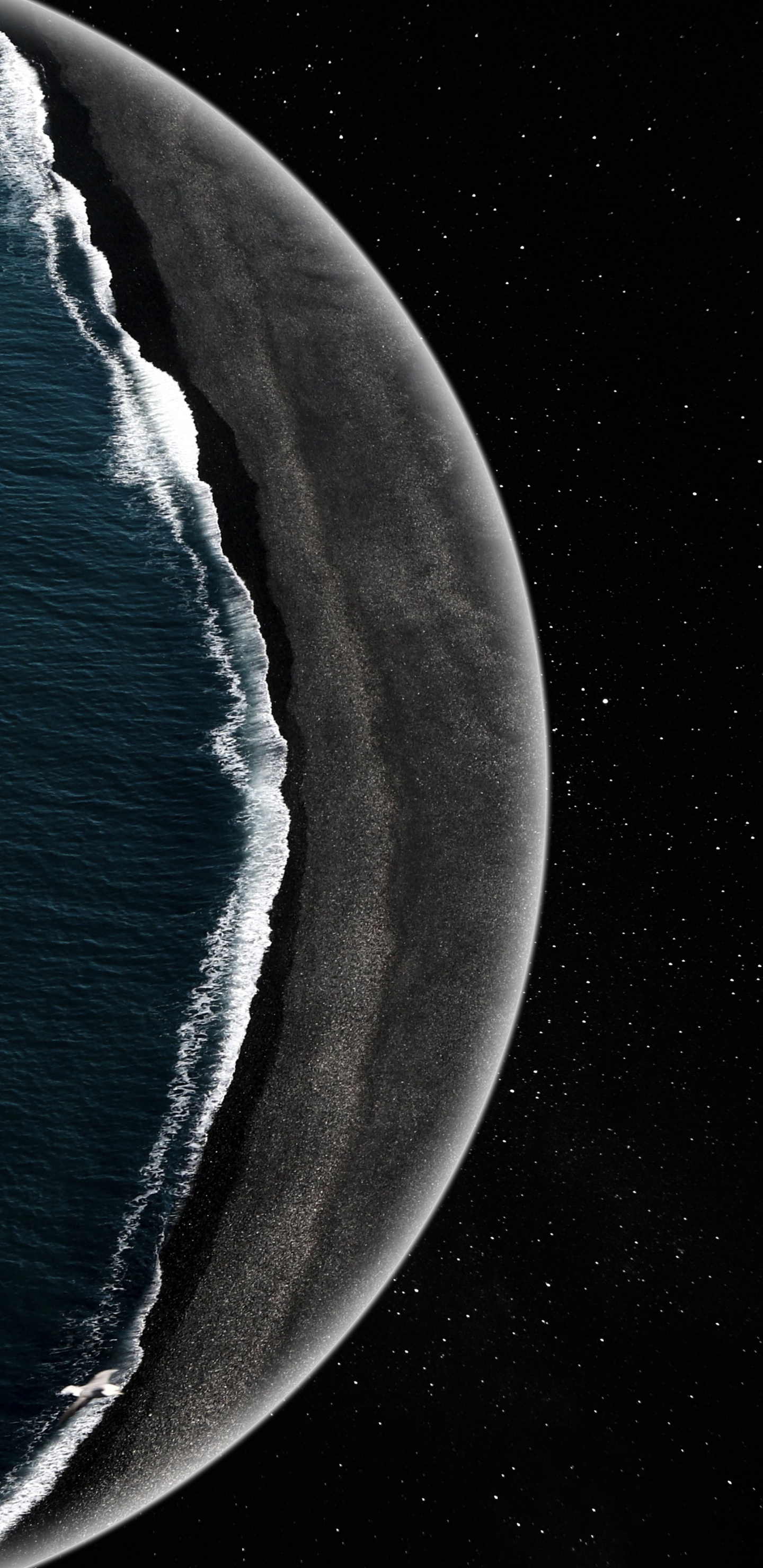 Обои вода, земля, атмосфера земли, атмосфера, астрономический объект в разрешении 1440x2960