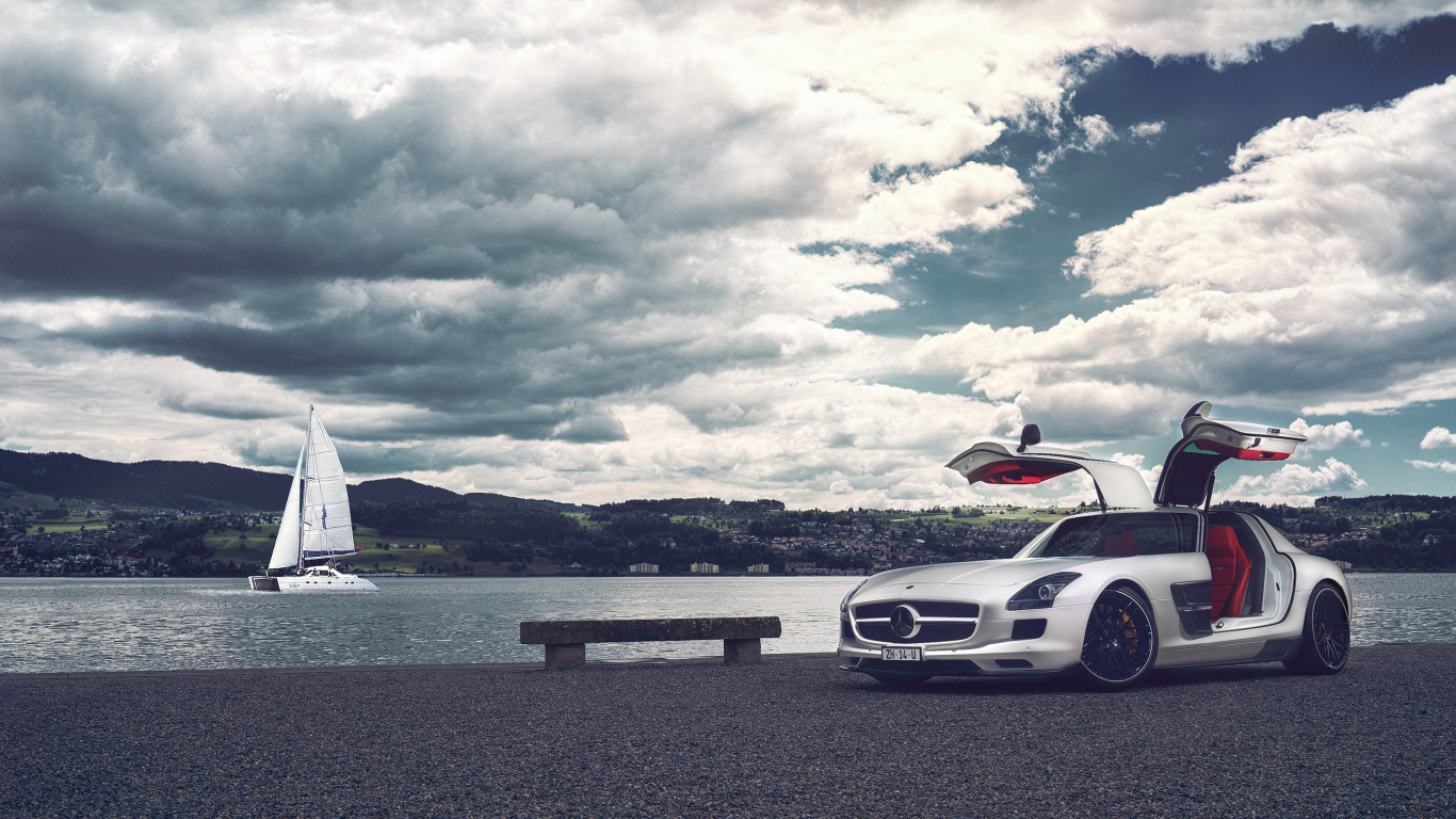 Обои авто, перевозка воды, транспорт, облако, лодка в разрешении 1366x768