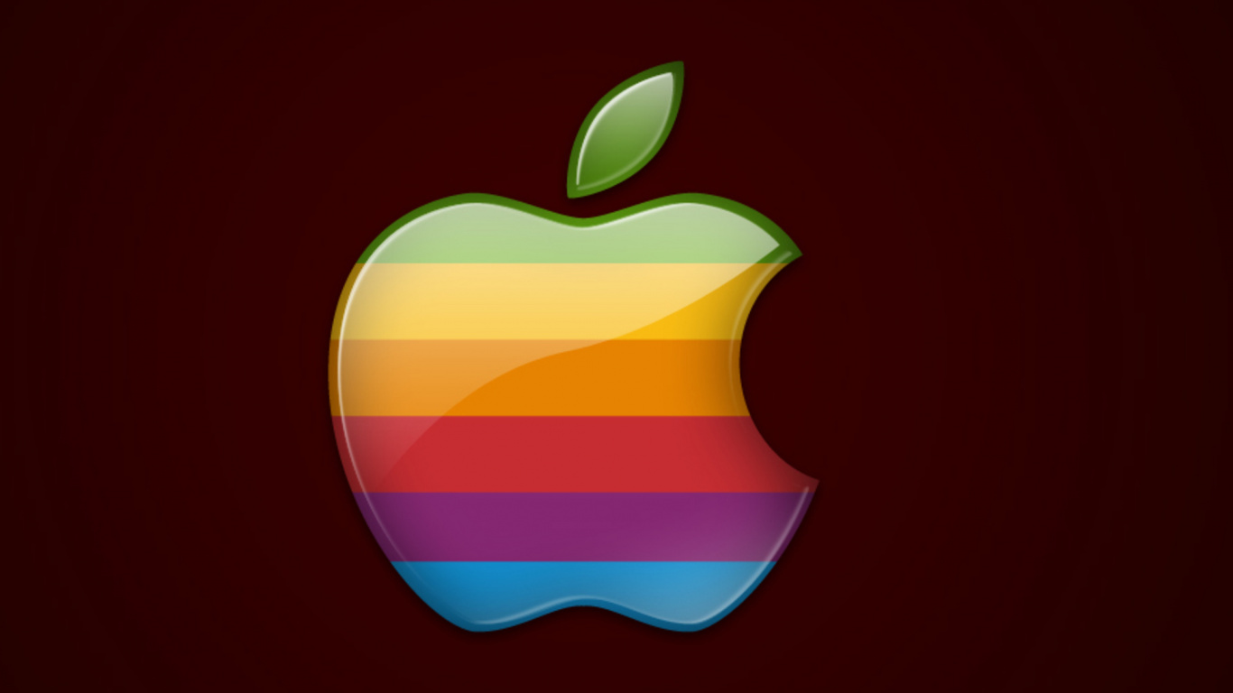 Обои apple, лого, фрукты, макинтош, растение в разрешении 1366x768