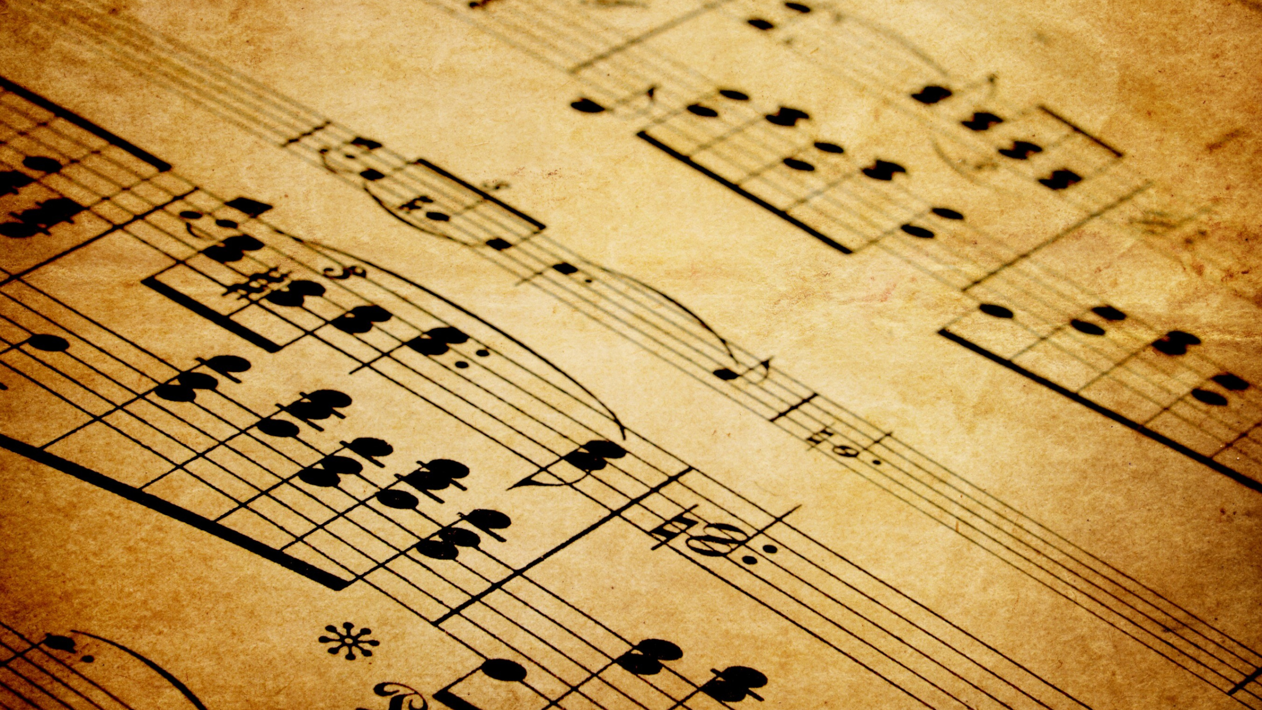 Обои классическая музыка, ноты, музыка, текст, эстетика в разрешении 2560x1440