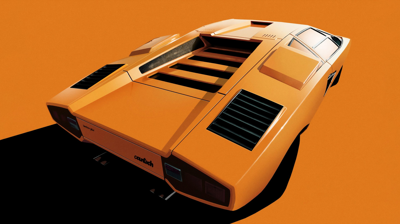 Обои lamborghini countach, Ламборджини, авто, спорткар, суперкар в разрешении 1366x768