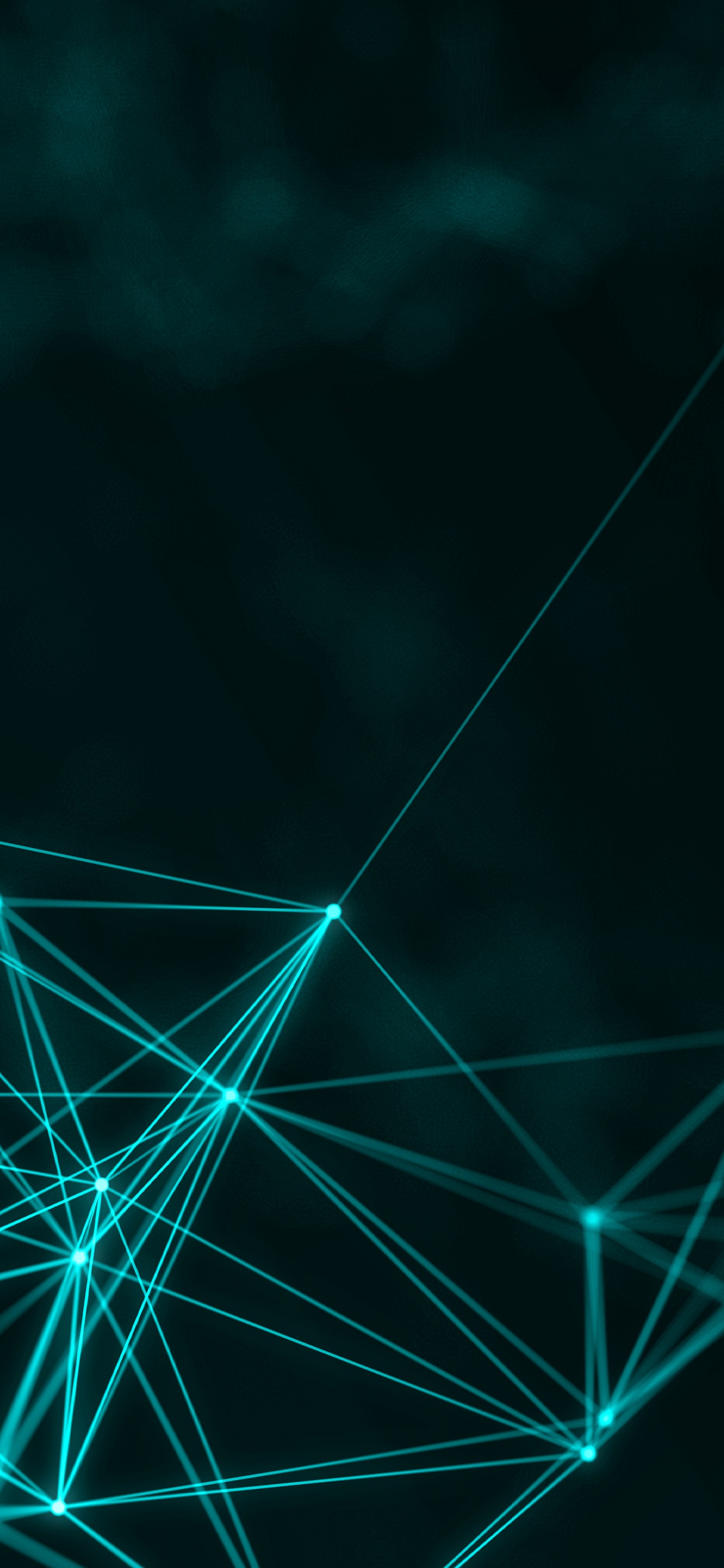 Обои зеленый, свет, линия, технологии, треугольник в разрешении 1242x2688