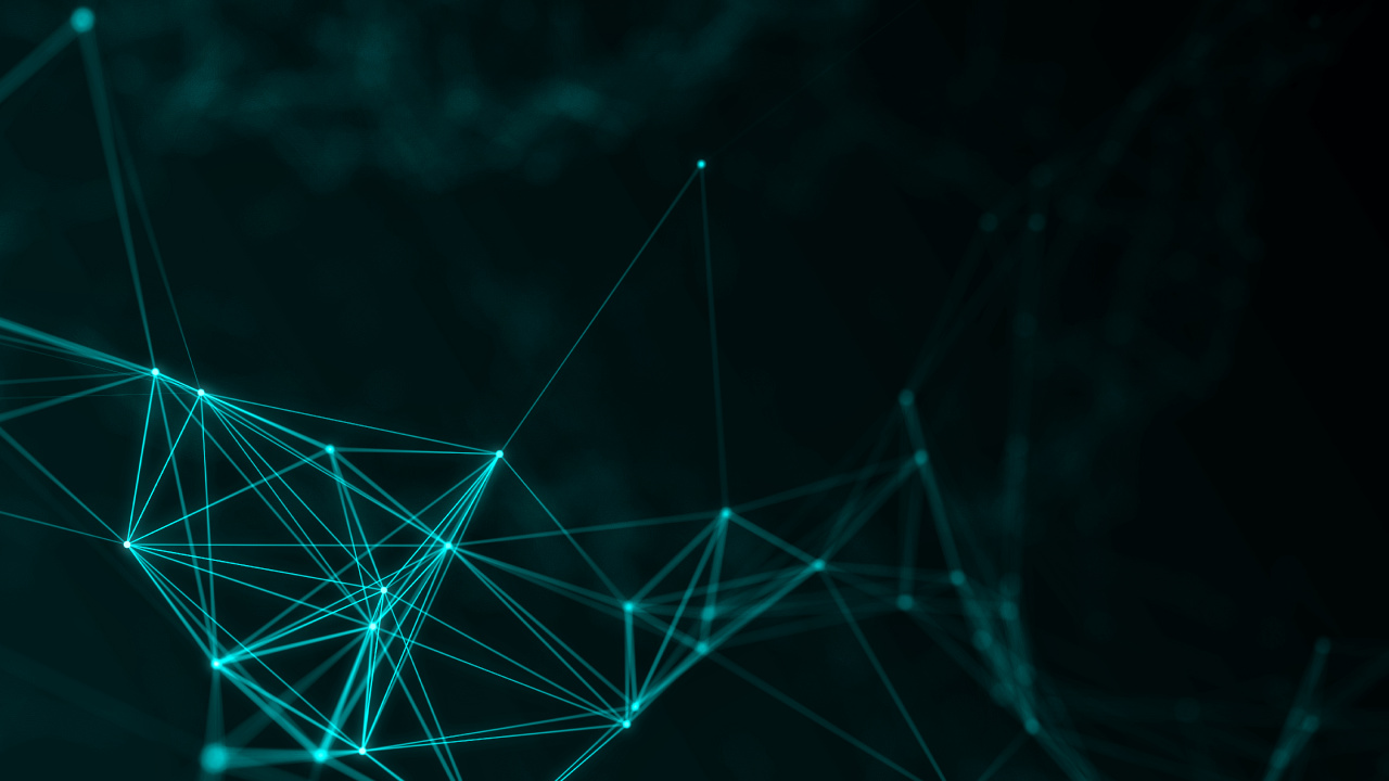 Обои зеленый, свет, линия, технологии, треугольник в разрешении 1280x720