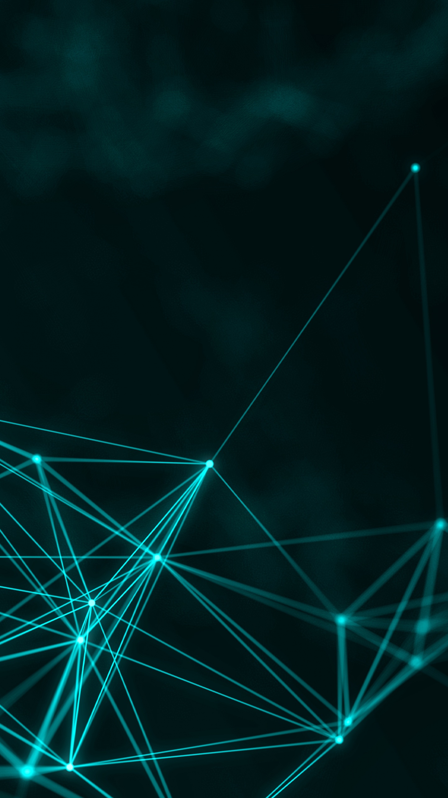 Обои зеленый, свет, линия, технологии, треугольник в разрешении 1440x2560