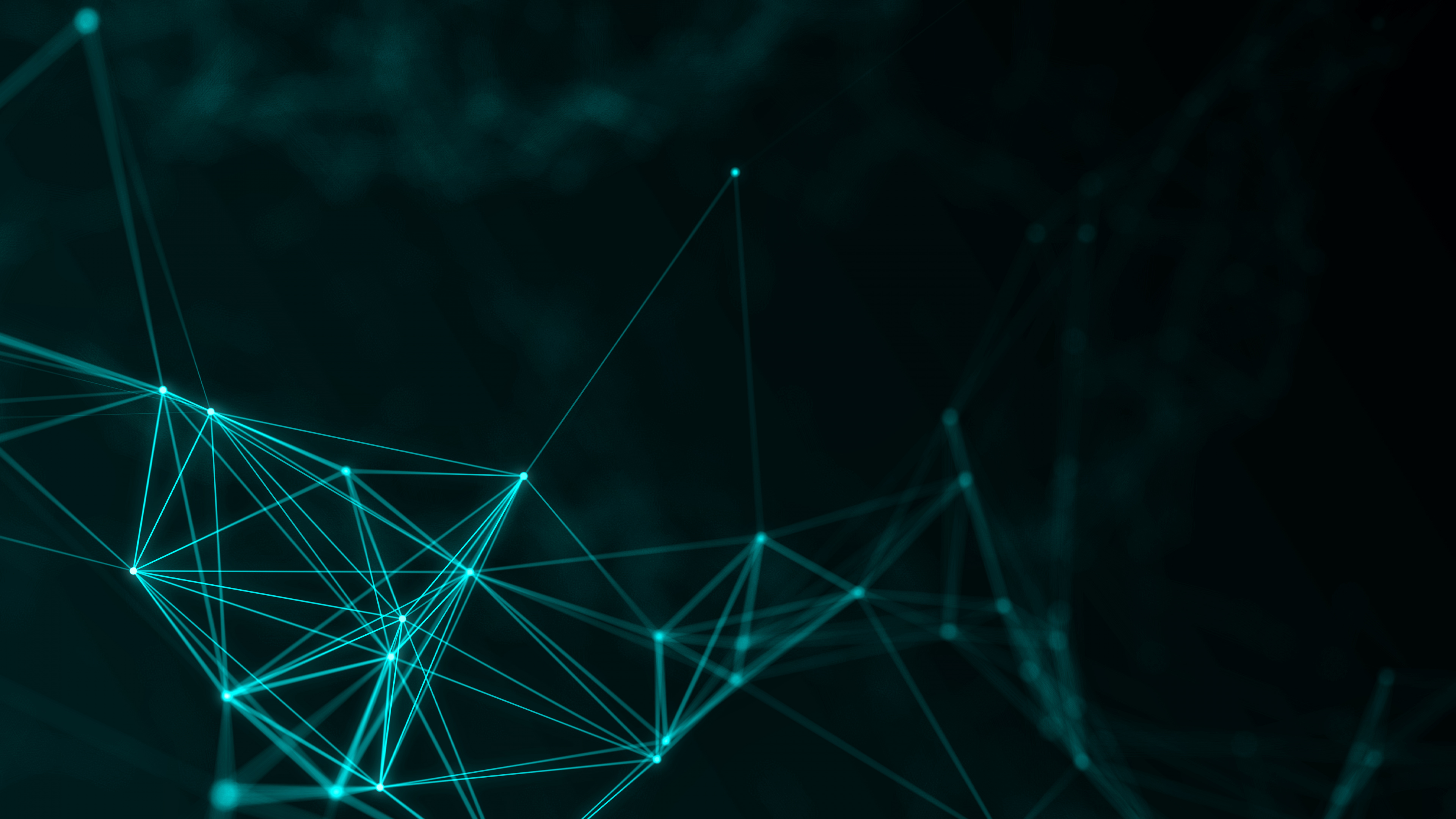 Обои зеленый, свет, линия, технологии, треугольник в разрешении 3840x2160