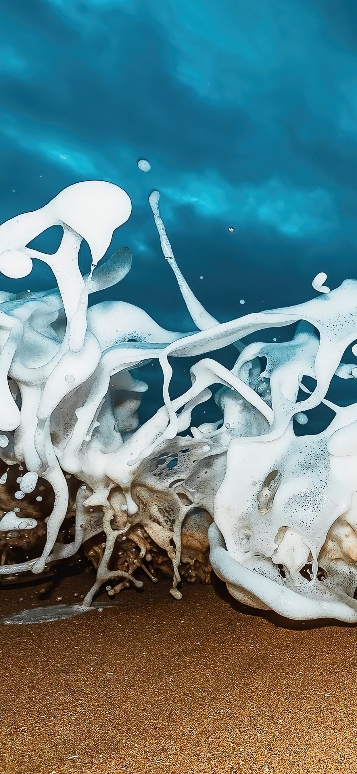 Обои вода, жидкий, лазурный, натуральный материал, электрик в разрешении 1242x2688