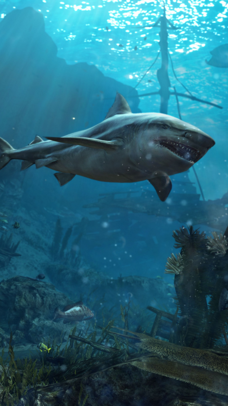 Обои ubisoft, ubisoft Монреаль, подземные воды, морская биология, рыба в разрешении 750x1334