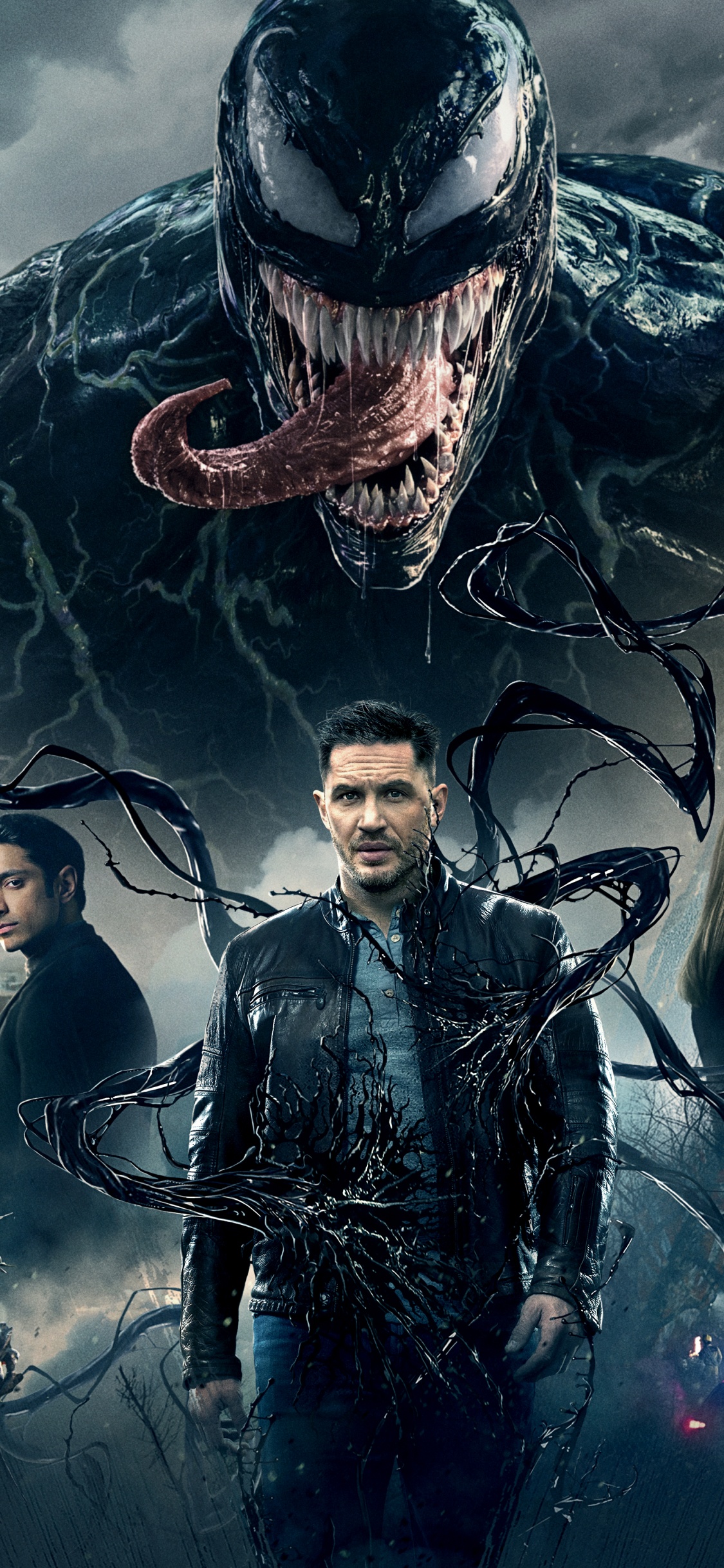 Обои веном, темнота, полночь, Эдди Брок, мир в разрешении 1125x2436