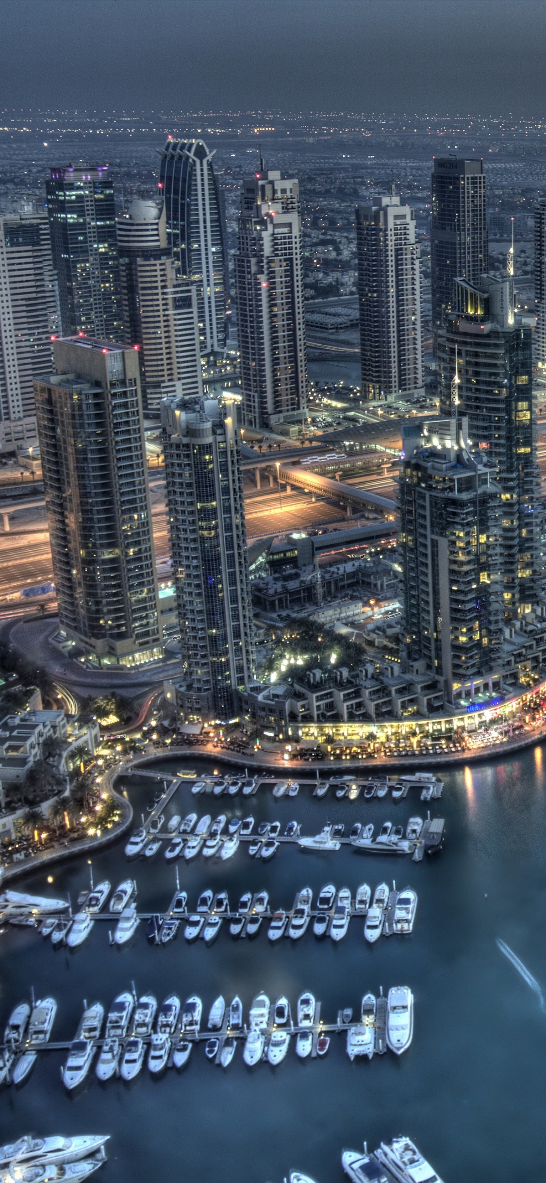 Обои городской пейзаж, город, метрополия, городской район, небоскреб в разрешении 1125x2436