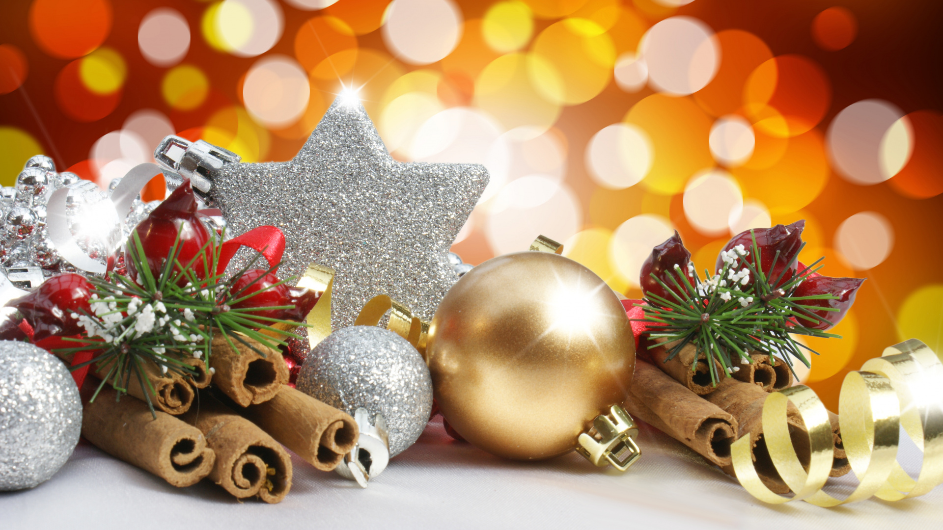 Обои Рождественский день, рождественский орнамент, Рождественские украшения, Рождество, событие в разрешении 1920x1080