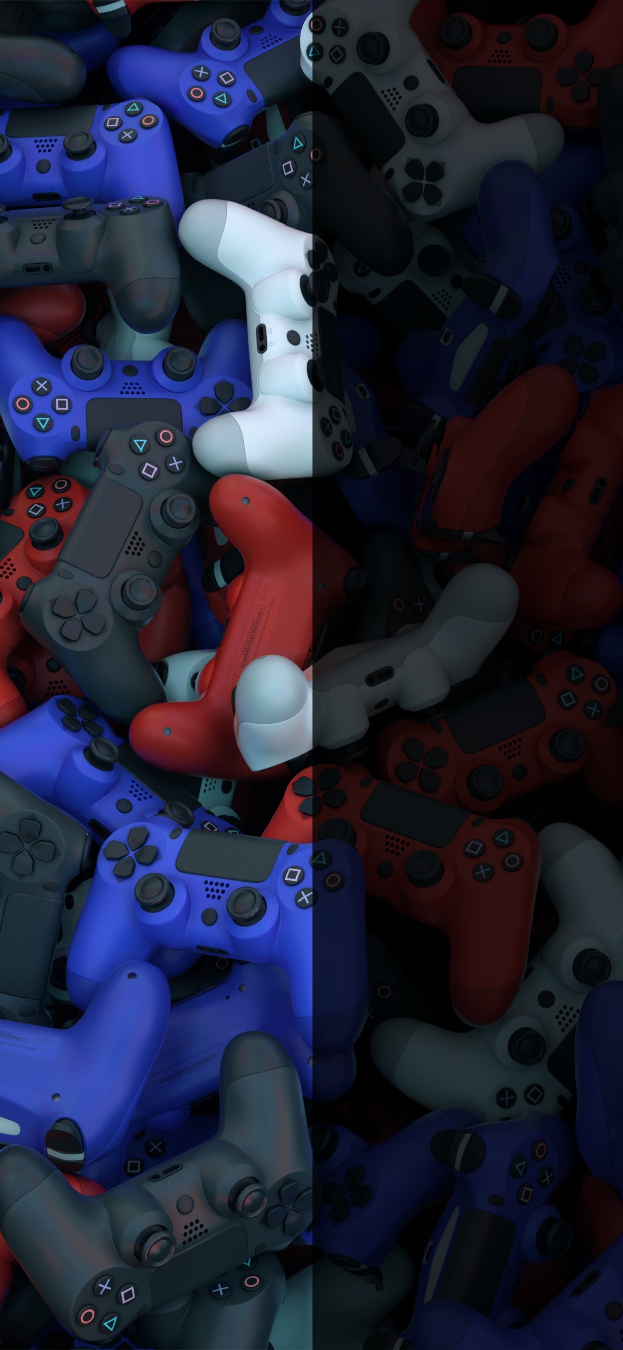 Обои игровой контроллер, контроль, игровой планшет, синий, игрушка в разрешении 1242x2688