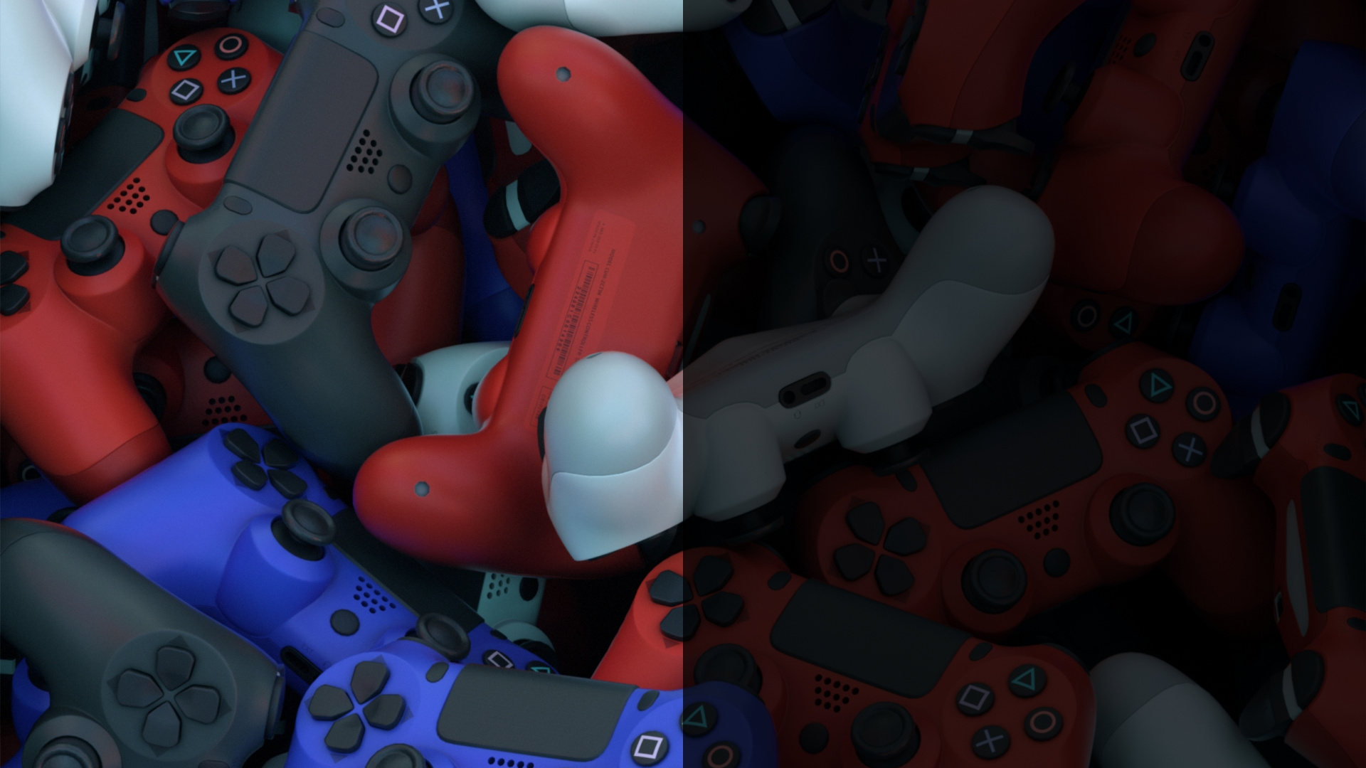 Обои игровой контроллер, контроль, игровой планшет, синий, игрушка в разрешении 1920x1080