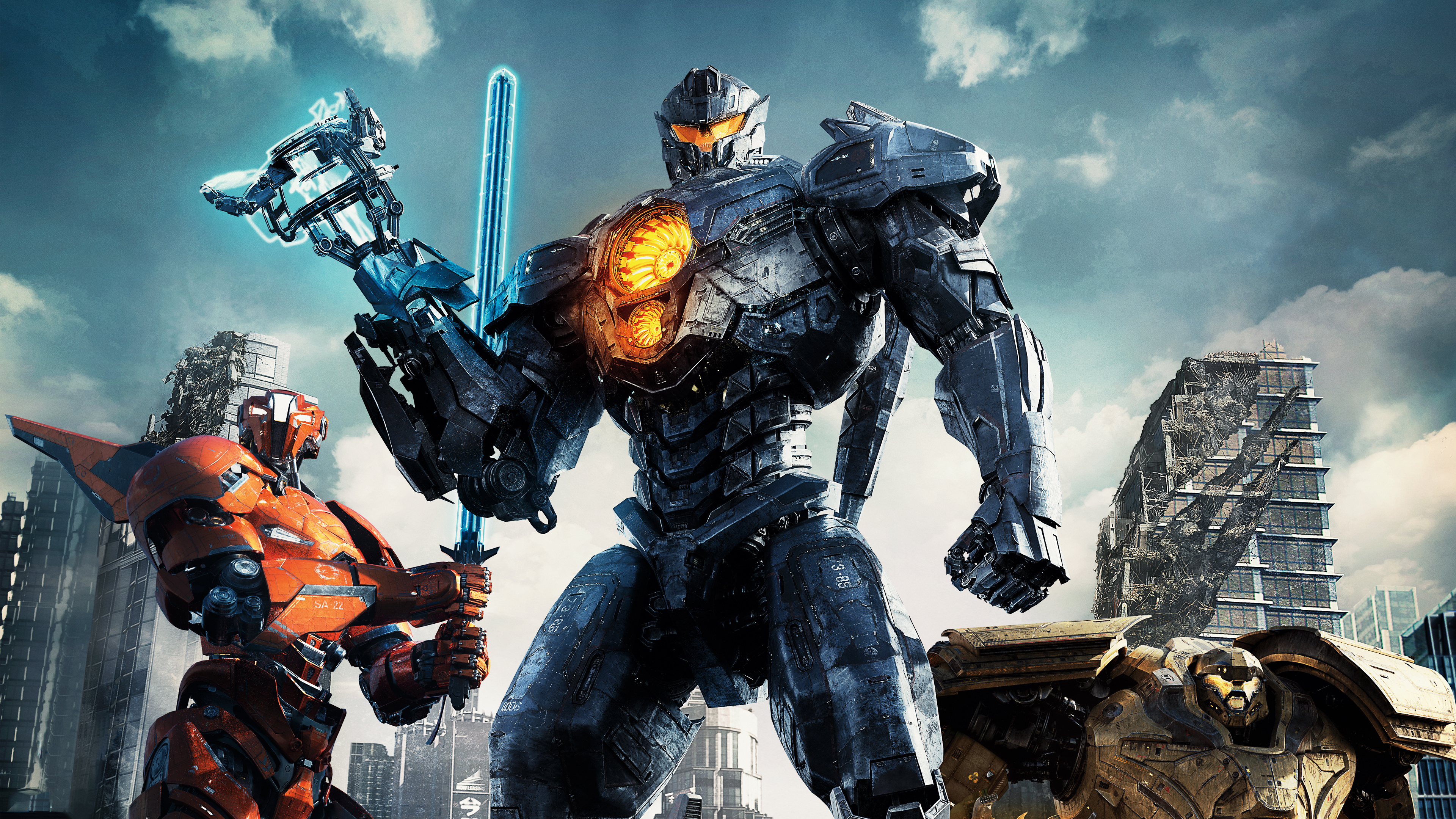 Обои Тихоокеанский рубеж, Восстание Тихоокеанского Региона, Кайдзю, компьютерная игра, меха в разрешении 3840x2160