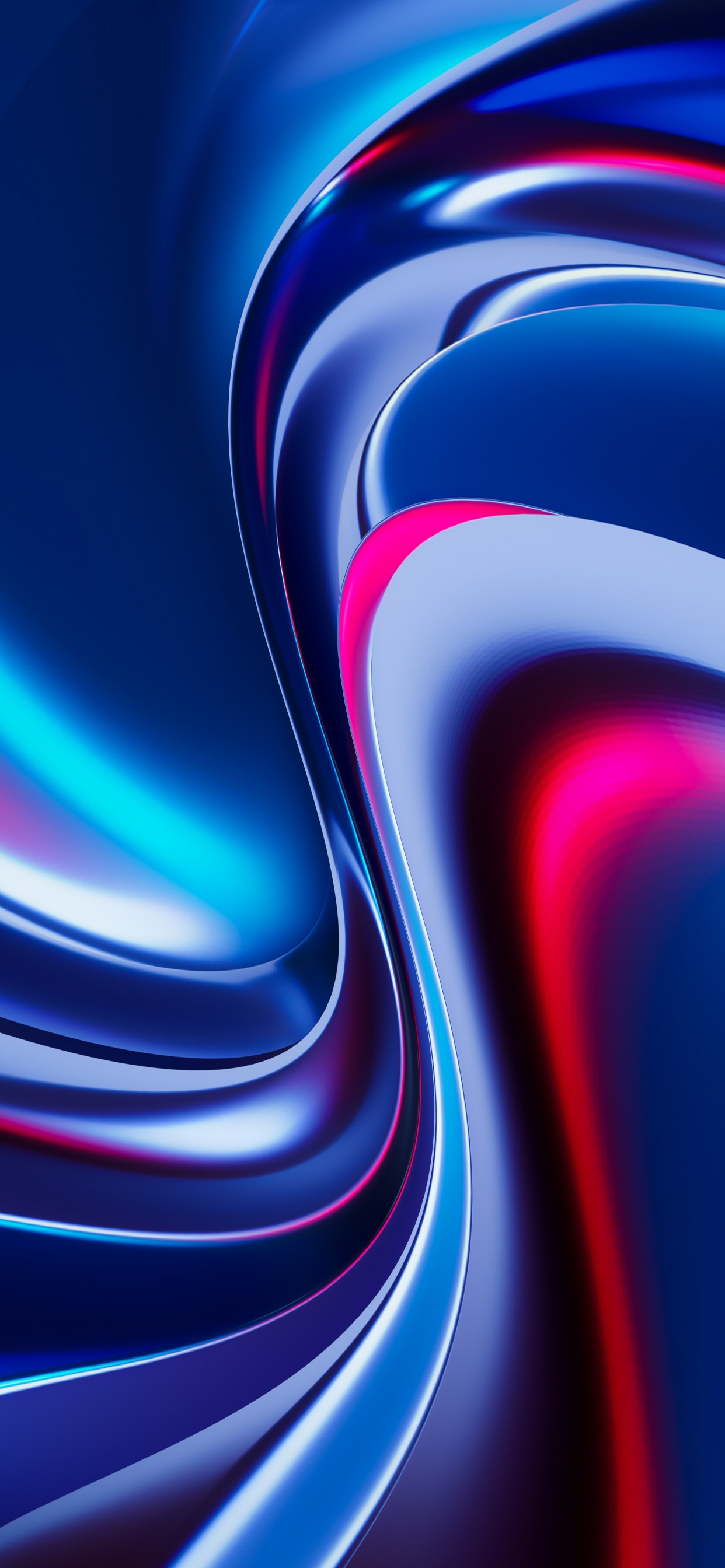 Обои электрик, фрактальное искусство, красочность, пурпур, жидкий в разрешении 1242x2688