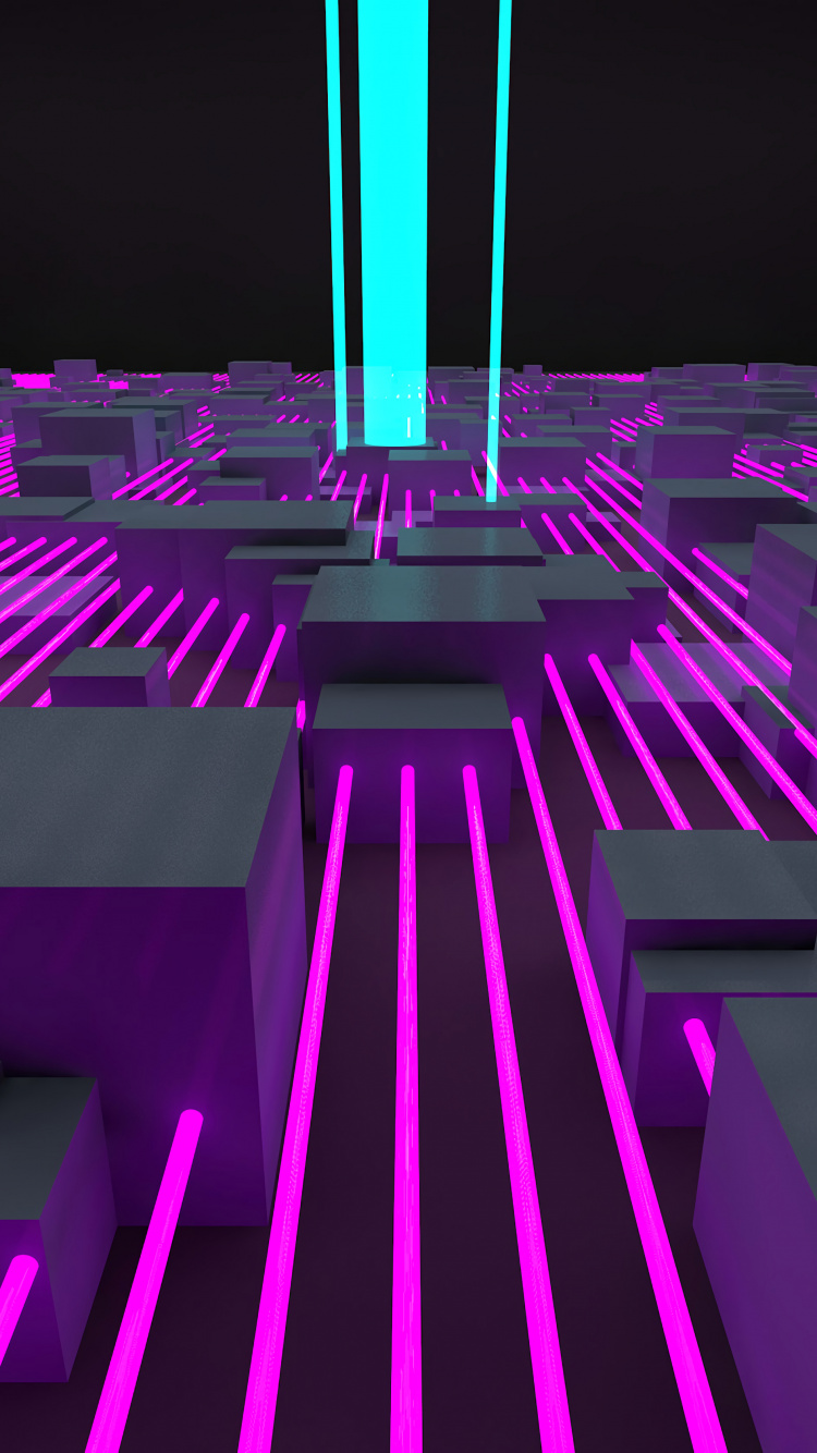 Обои свет, пурпур, Фиолетовый, неон, пурпурный цвет в разрешении 750x1334