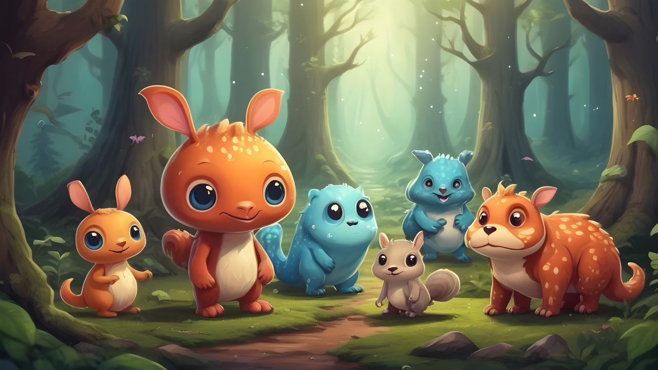 Обои мультфильм, визуальное искусство, фикция, зеленый, природа в разрешении 1280x720