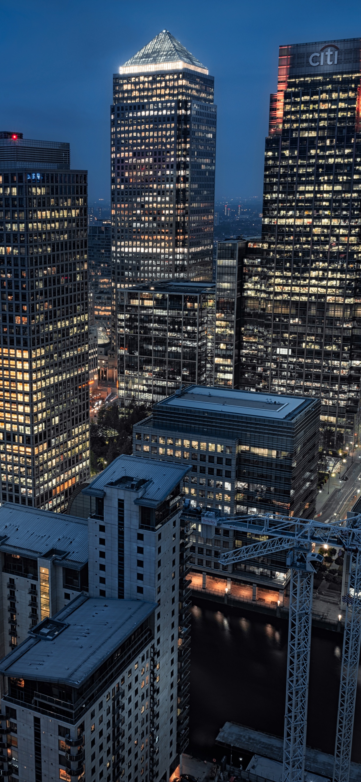 Обои Кэнэри-Уорф, город, городской пейзаж, городской район, метрополия в разрешении 1242x2688