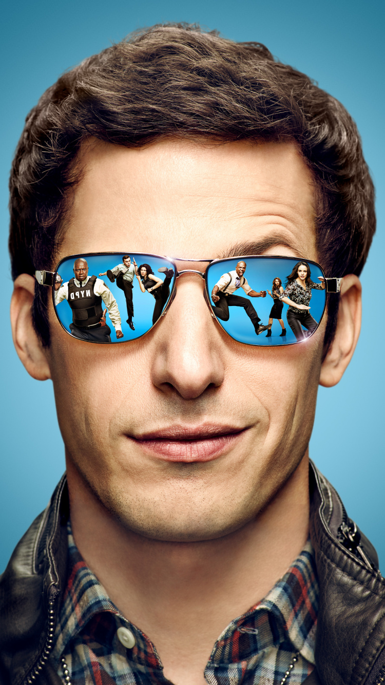 Обои Бруклин Девять-Девять, Бруклин Девять-Девять 3 Сезон, Бруклин Девять-Девять - 4 Сезон, очки, прохлада в разрешении 750x1334