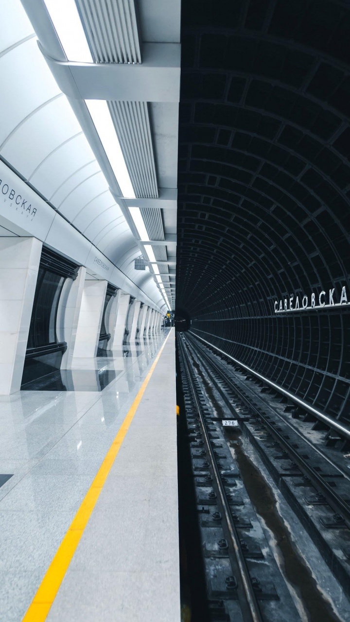 Обои скоростной транспорт, московское метро, savyolovskaya, фонвизинская, поезд в разрешении 720x1280