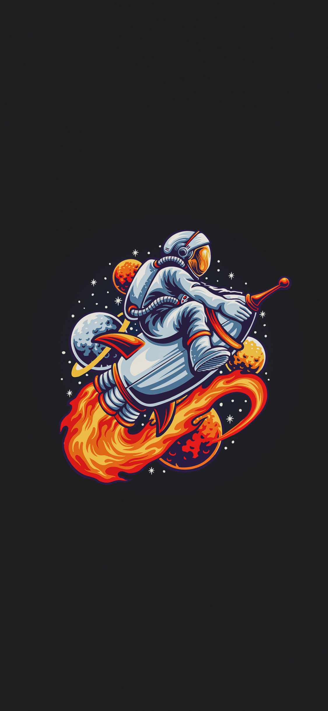 Обои арт, иллюстрация, постер, графический дизайн, колесо в разрешении 1125x2436