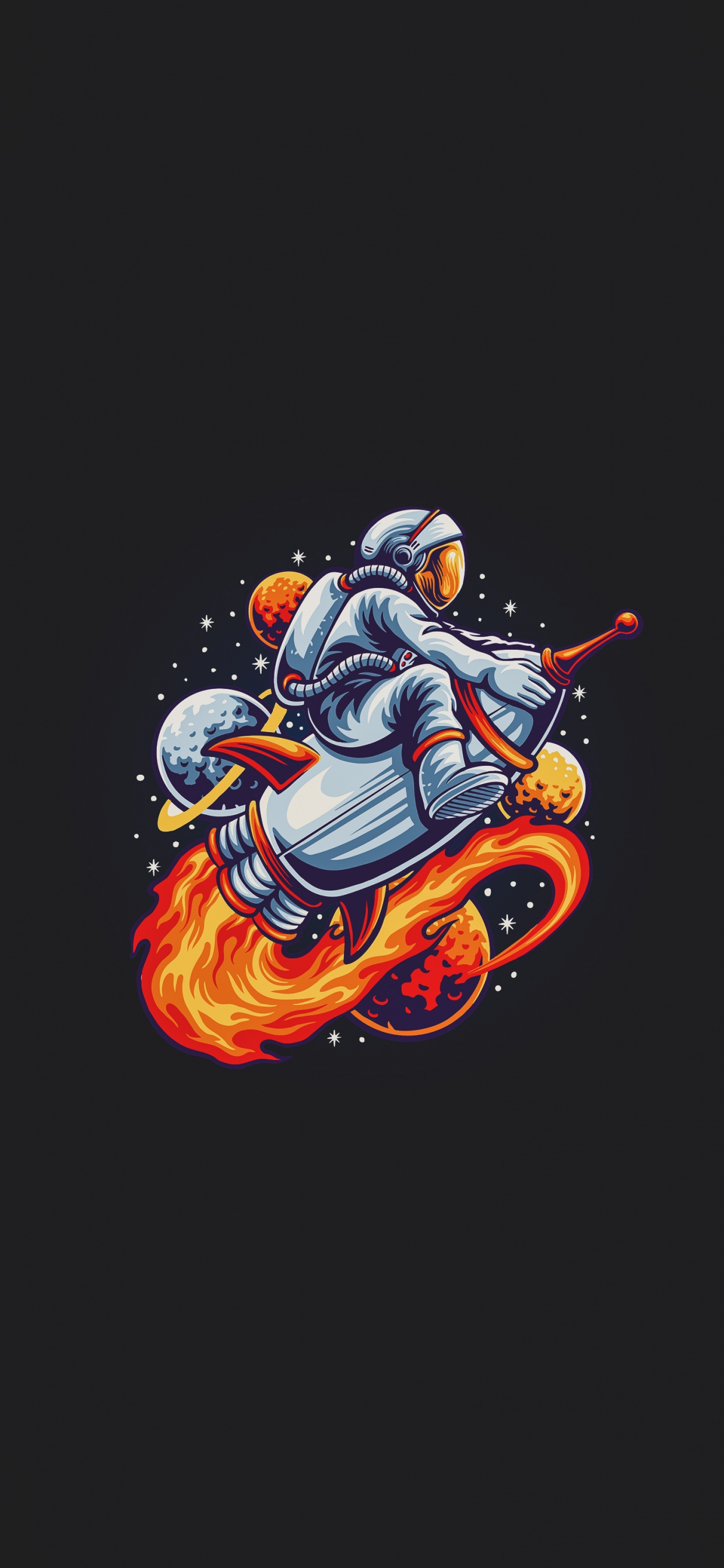 Обои арт, иллюстрация, постер, графический дизайн, колесо в разрешении 1242x2688