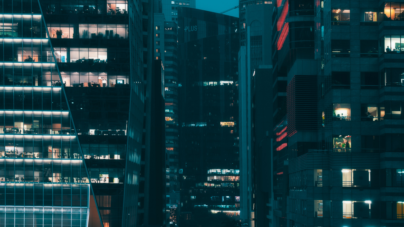 Обои метрополия, городской район, город, городской пейзаж, населенный пункт в разрешении 1366x768