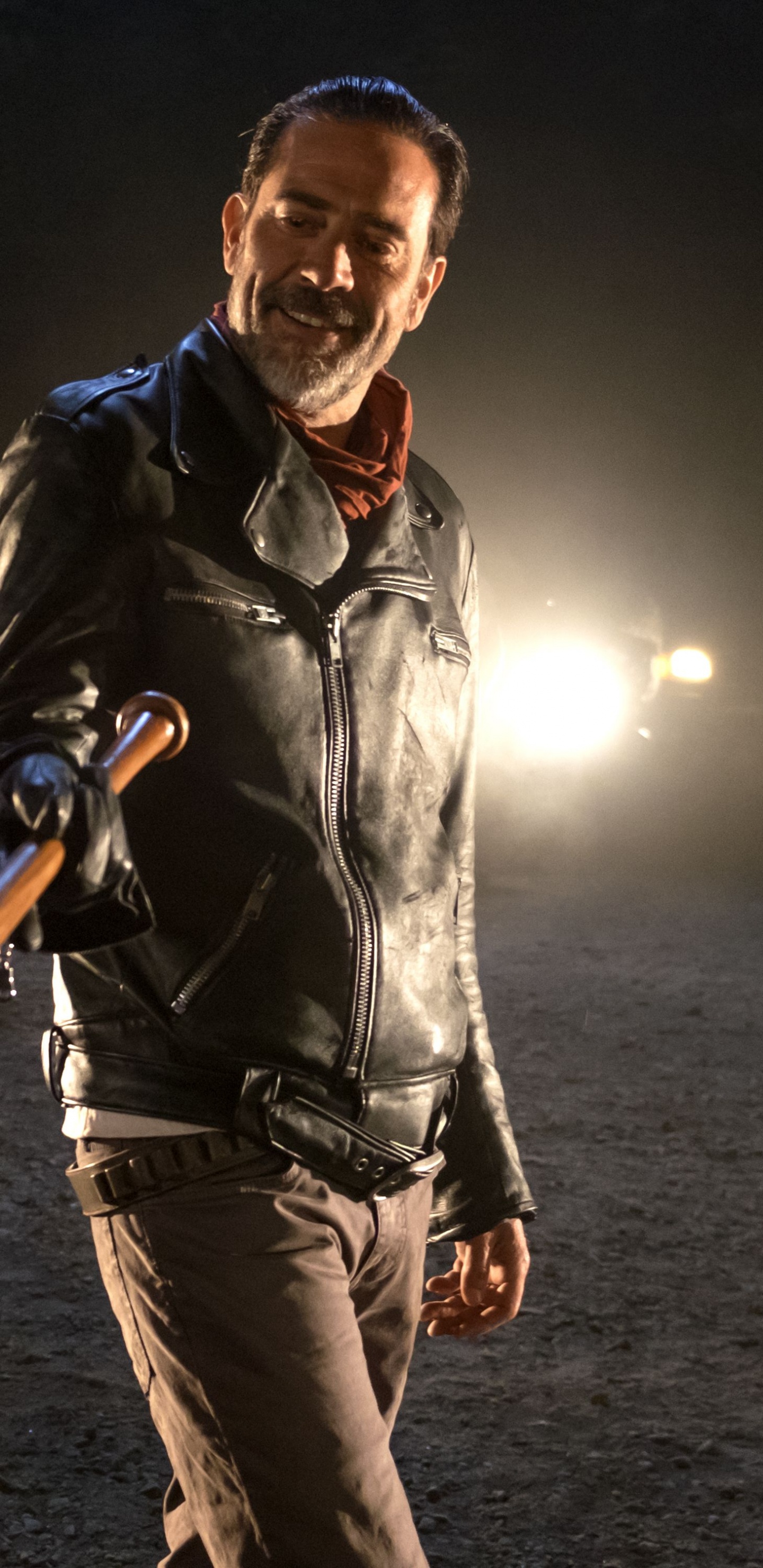 Обои Джеффри Дин Морган, Ниган, Ходячие мертвецы, Ходячие Мертвецы - 7 Сезон, темнота в разрешении 1440x2960