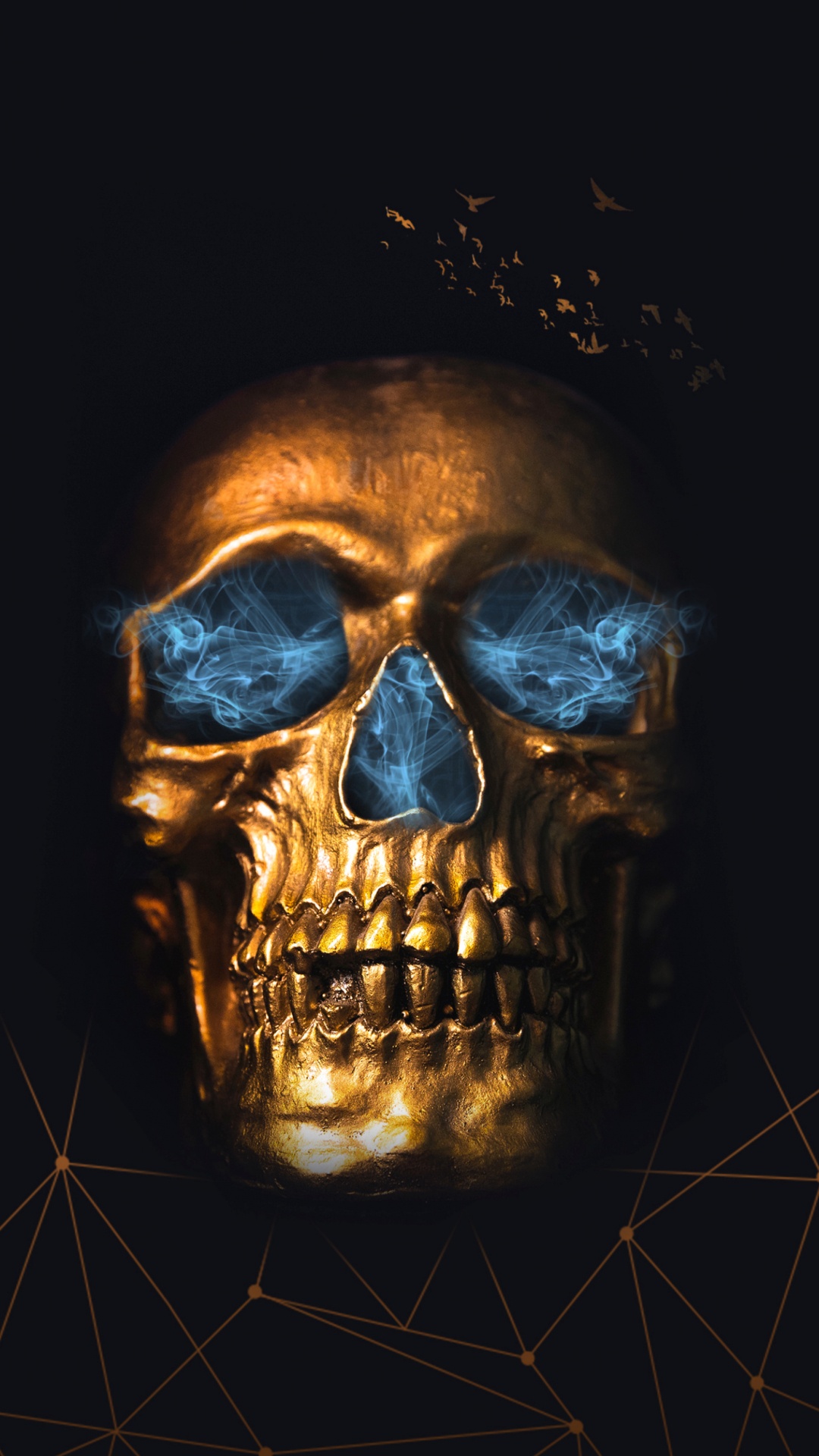 Обои кость, пасть, череп, шлем, волосы на лице в разрешении 1080x1920