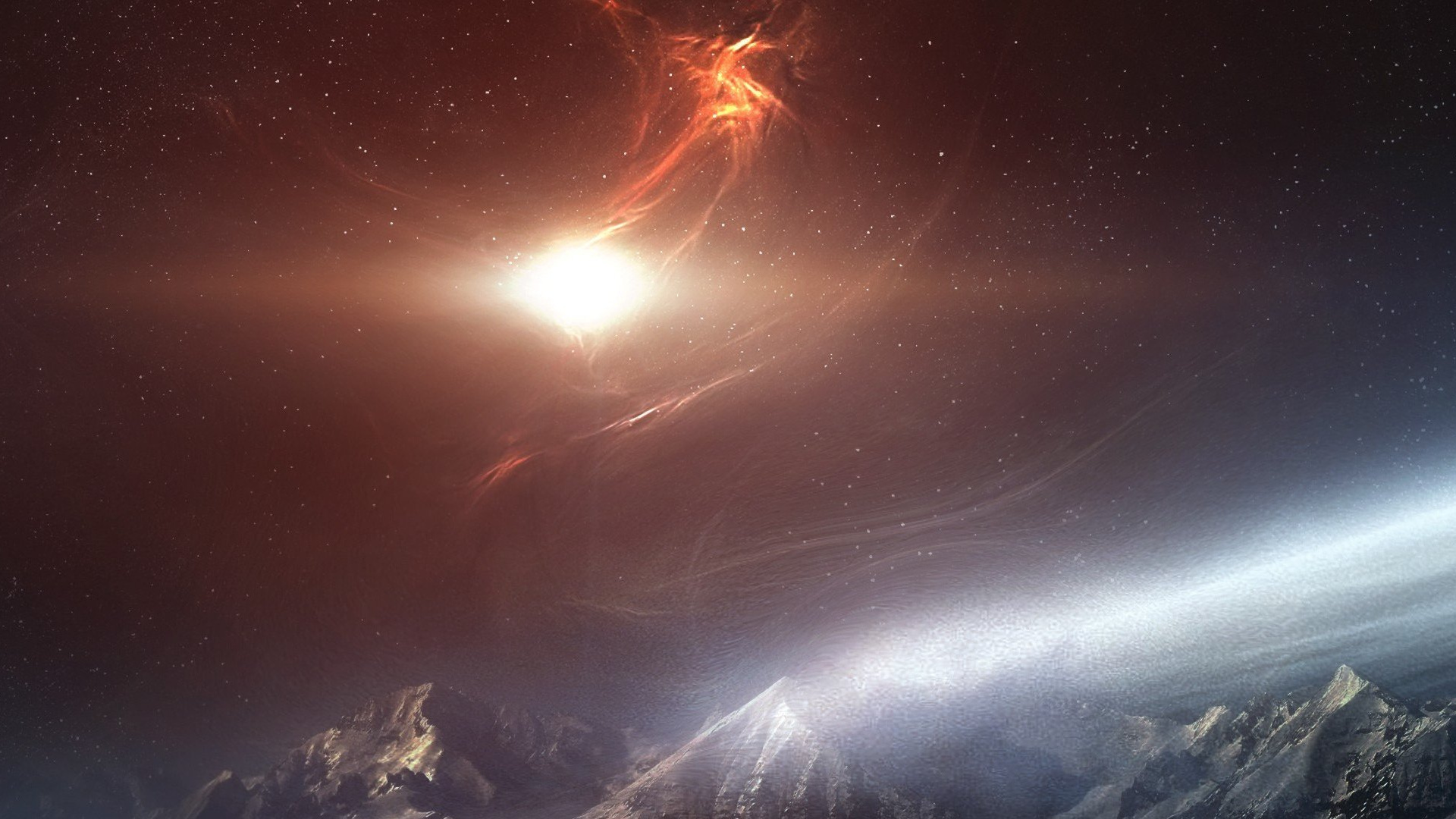 Обои атмосфера, космическое пространство, космос, земля, AMD Eyefinity в разрешении 1920x1080