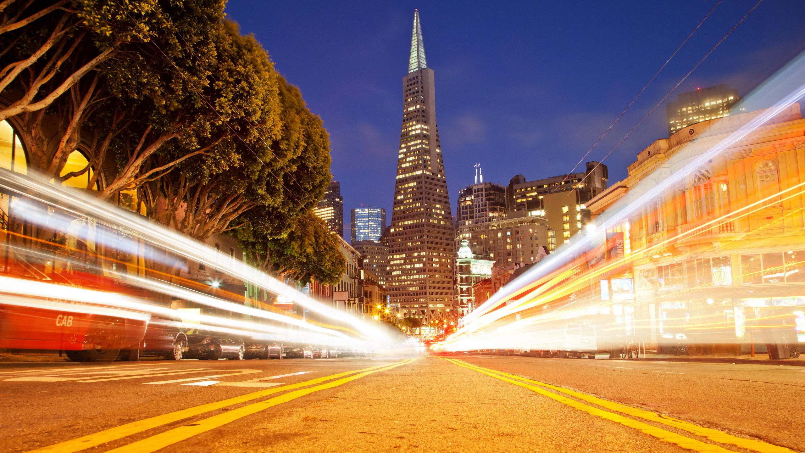 Обои ориентир, город, ночь, городской район, городской пейзаж в разрешении 2560x1440