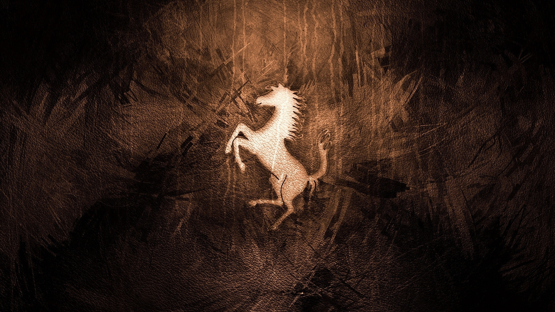 Обои лого, Феррари 458, тьма, свет в разрешении 1920x1080