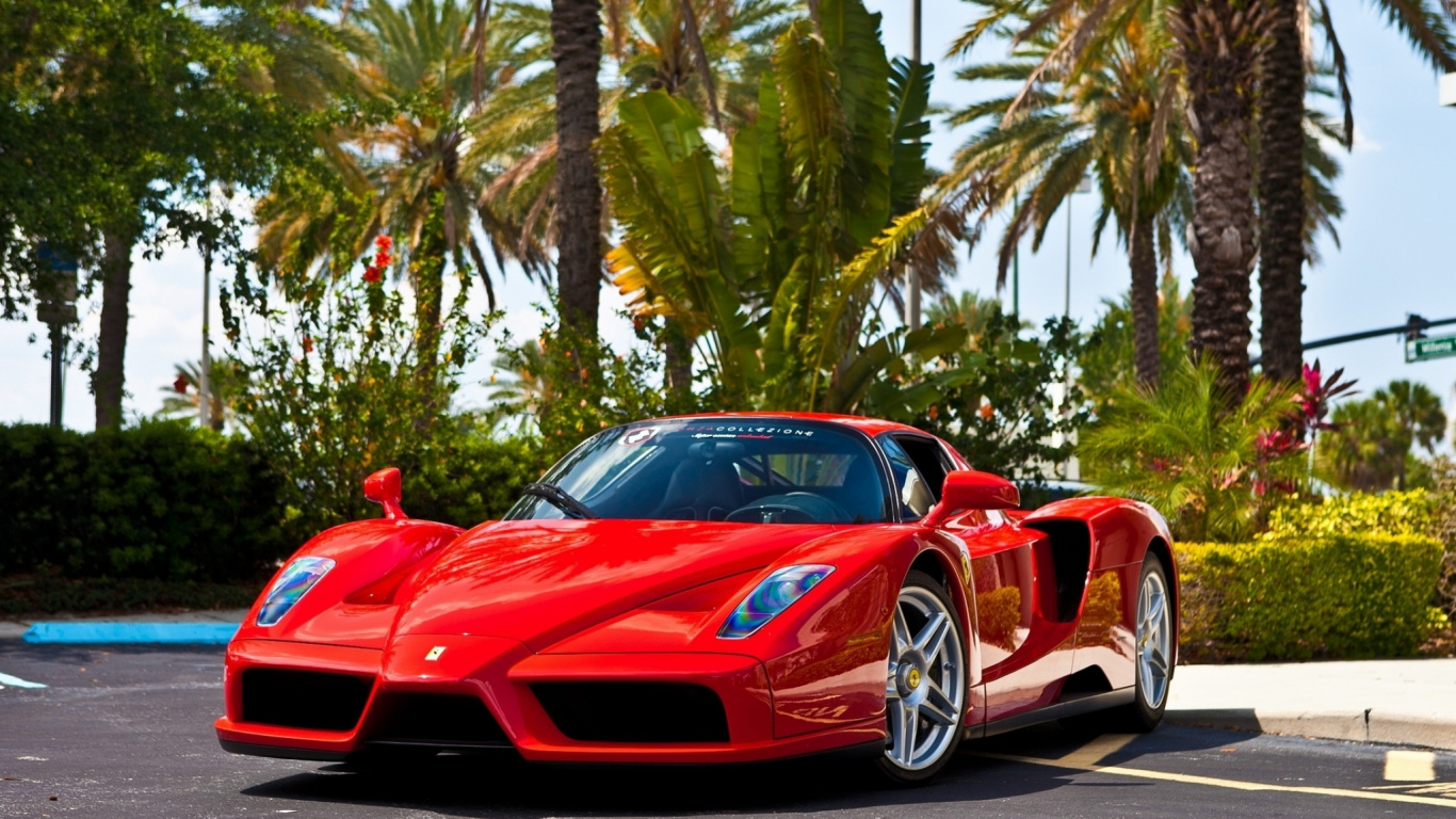 Обои Энзо Феррари, спорткар, Феррари ф50, суперкар, гоночный автомобиль в разрешении 1366x768