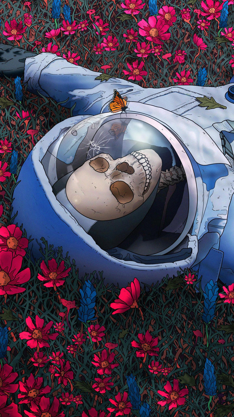 Обои Мы воссоединились и это прекрасно, арт, цветок, свет, ботаники в разрешении 750x1334