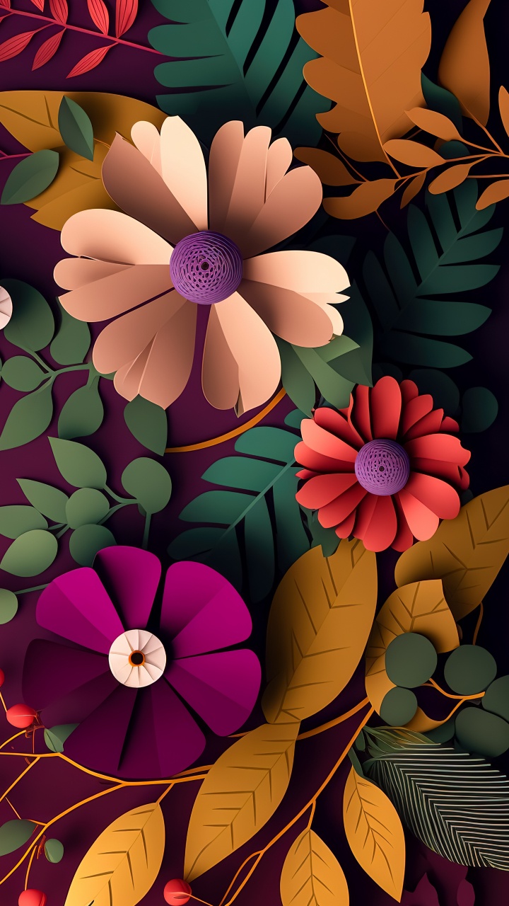 Обои иллюстрация, рисование, графический дизайн, арт, водное растение в разрешении 720x1280