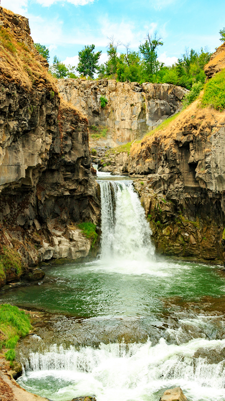 Обои Уайт-ривер-Фолс государственный парк, водопад, Уайт-Ривер-Фолс, парк, природа в разрешении 750x1334