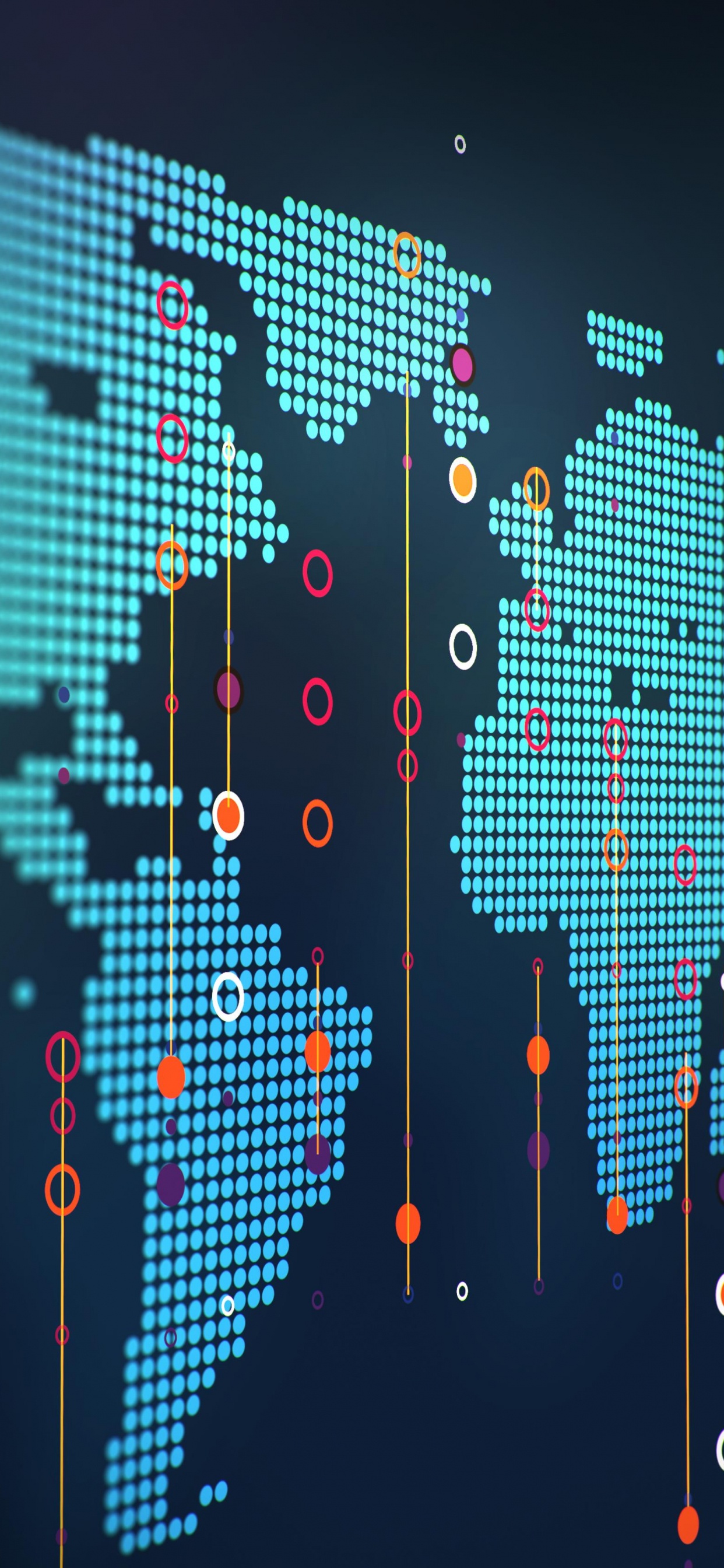 Обои цифровые данные, линия, данные, свет, Информационные технологии в разрешении 1242x2688