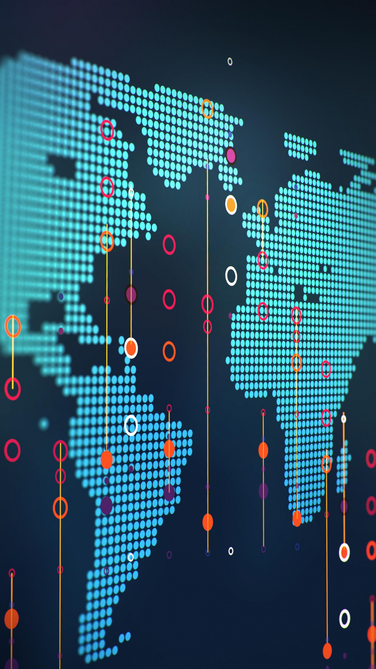 Обои цифровые данные, линия, данные, свет, Информационные технологии в разрешении 750x1334