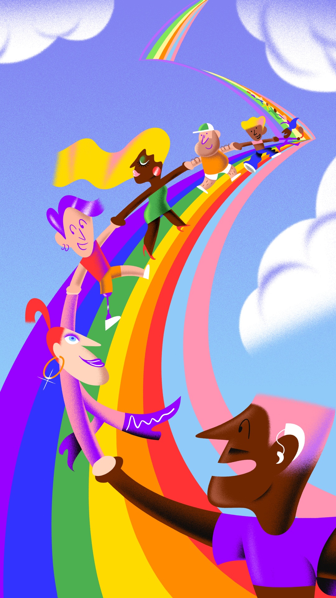 Обои мультфильм, андроид, смартфон, Google Pixel, Android 12 в разрешении 1080x1920