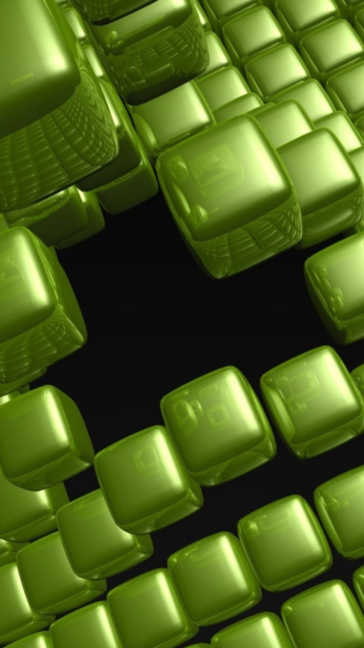 Обои зеленый, узор, симметрия, ячейка, трава в разрешении 720x1280