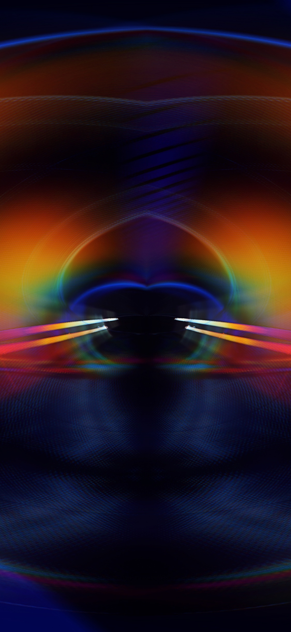 Обои свет, технологии, психоделическое искусство, арт, фрактальное искусство в разрешении 1125x2436