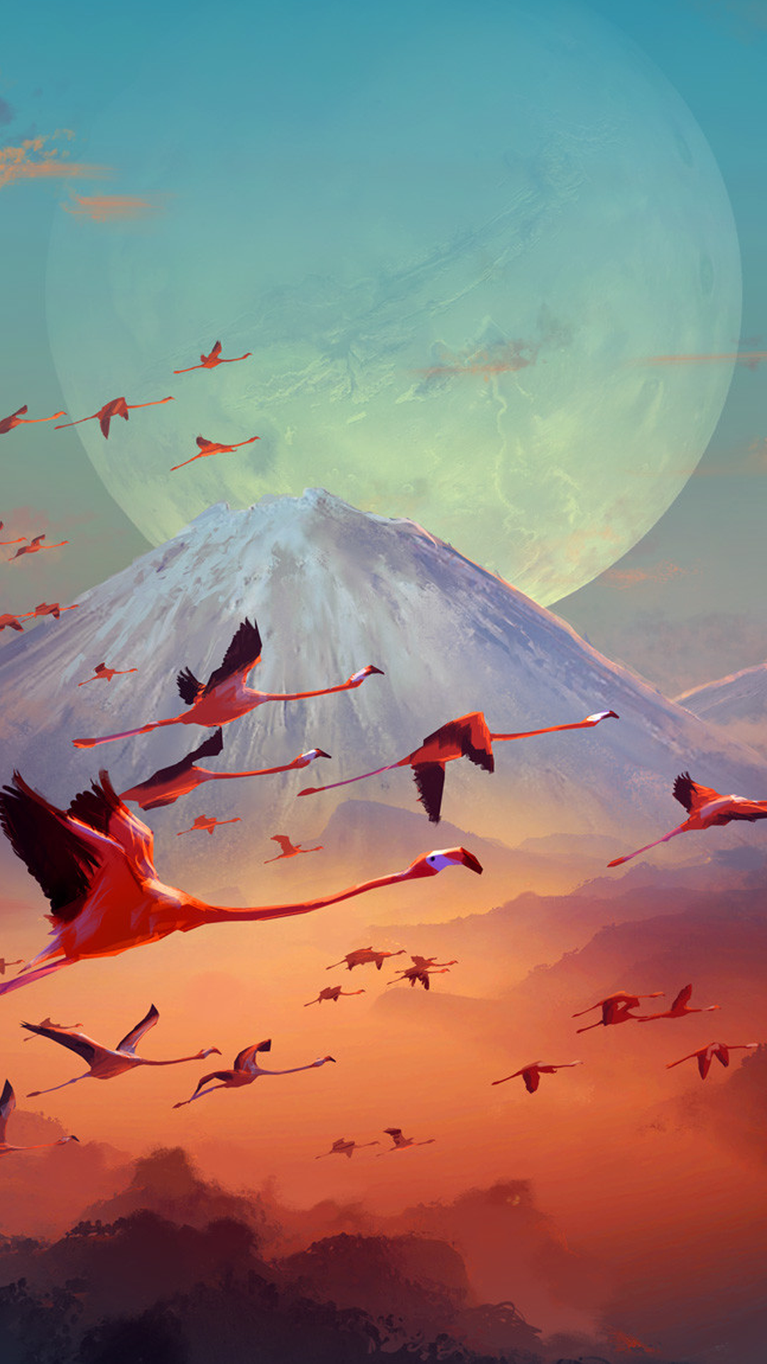 Обои цифровое искусство, атмосфера, арт, мир, саммит в разрешении 1080x1920