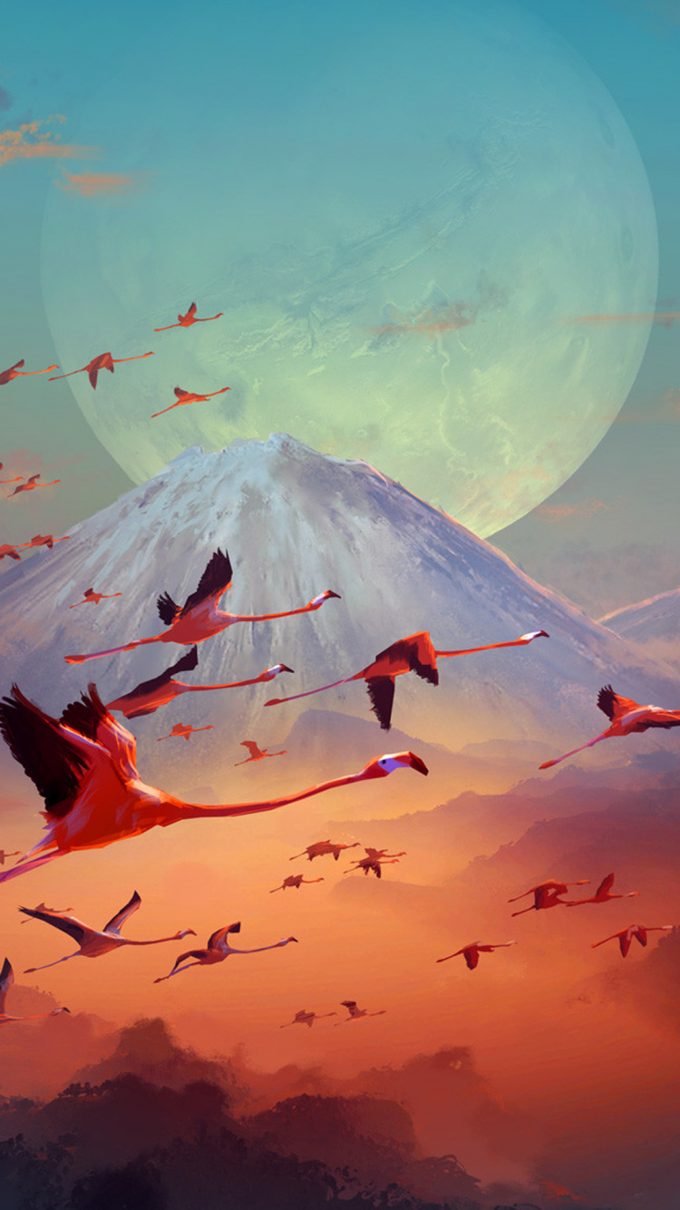 Обои цифровое искусство, атмосфера, арт, мир, саммит в разрешении 750x1334