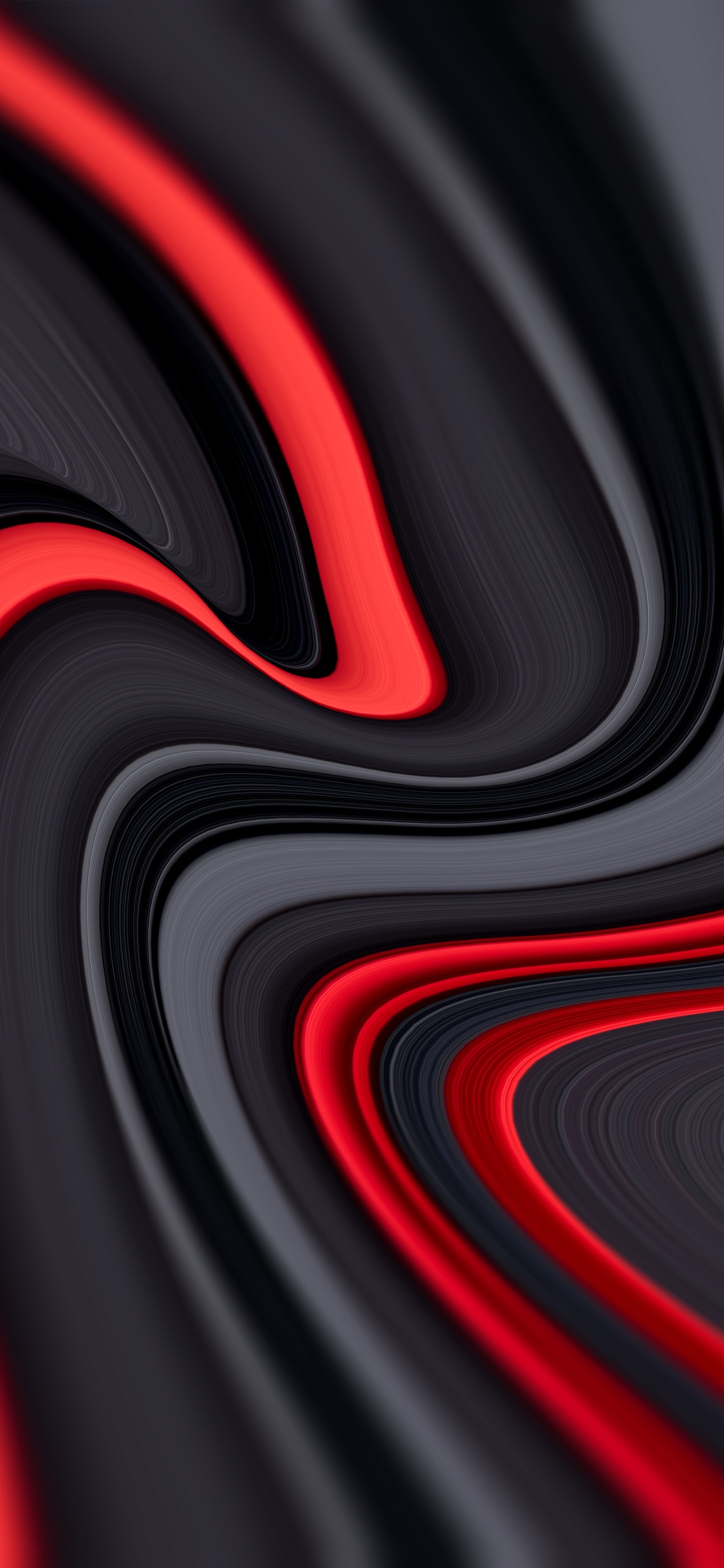 Обои Апельсин, абстрактное искусство, красочность, серый цвет, красный цвет в разрешении 1125x2436