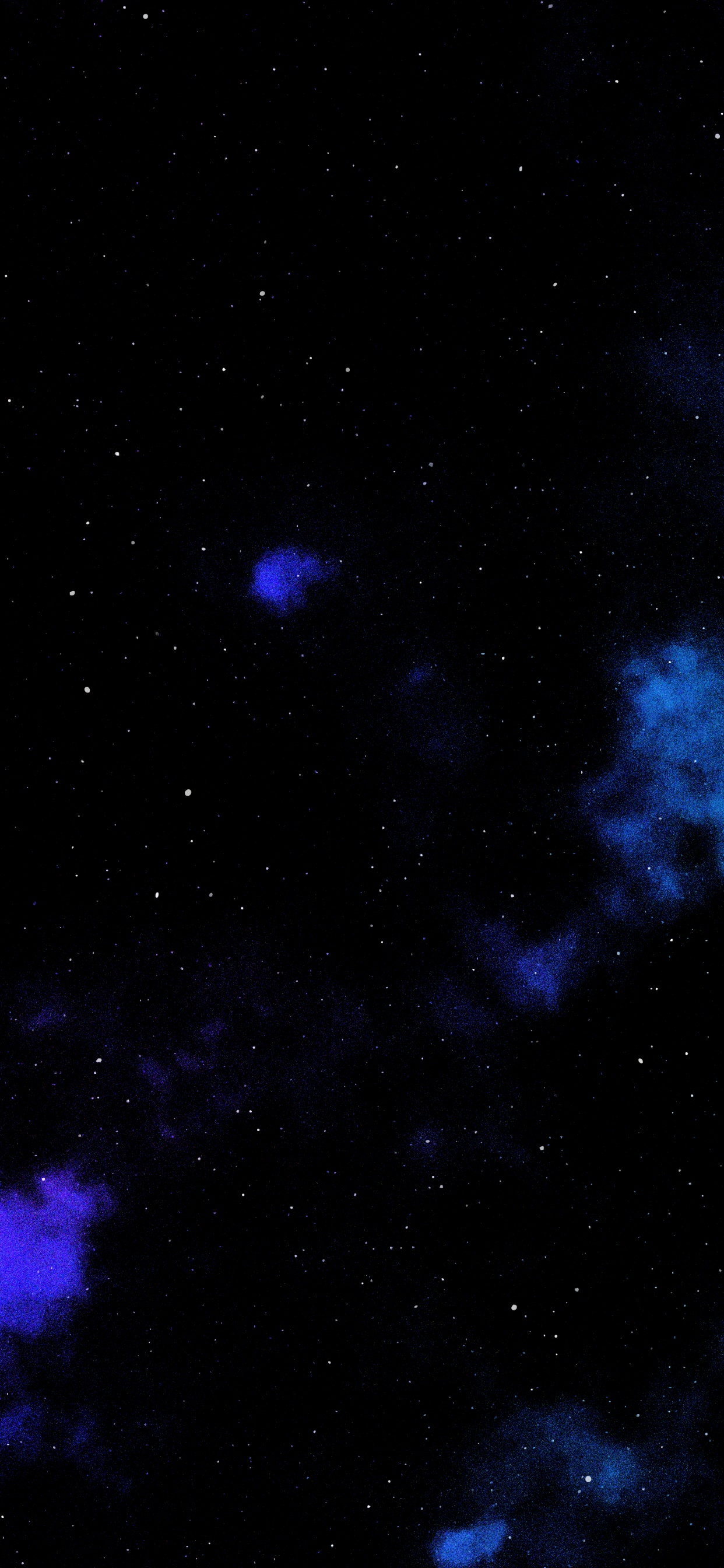 Обои атмосфера, Астрономия, синий, туманность, Галактика в разрешении 1242x2688