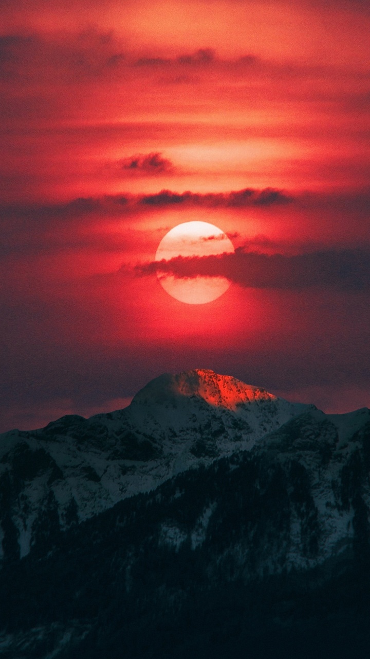 Обои послесвечение, облако, атмосфера, экорегион, природный ландшафт в разрешении 720x1280