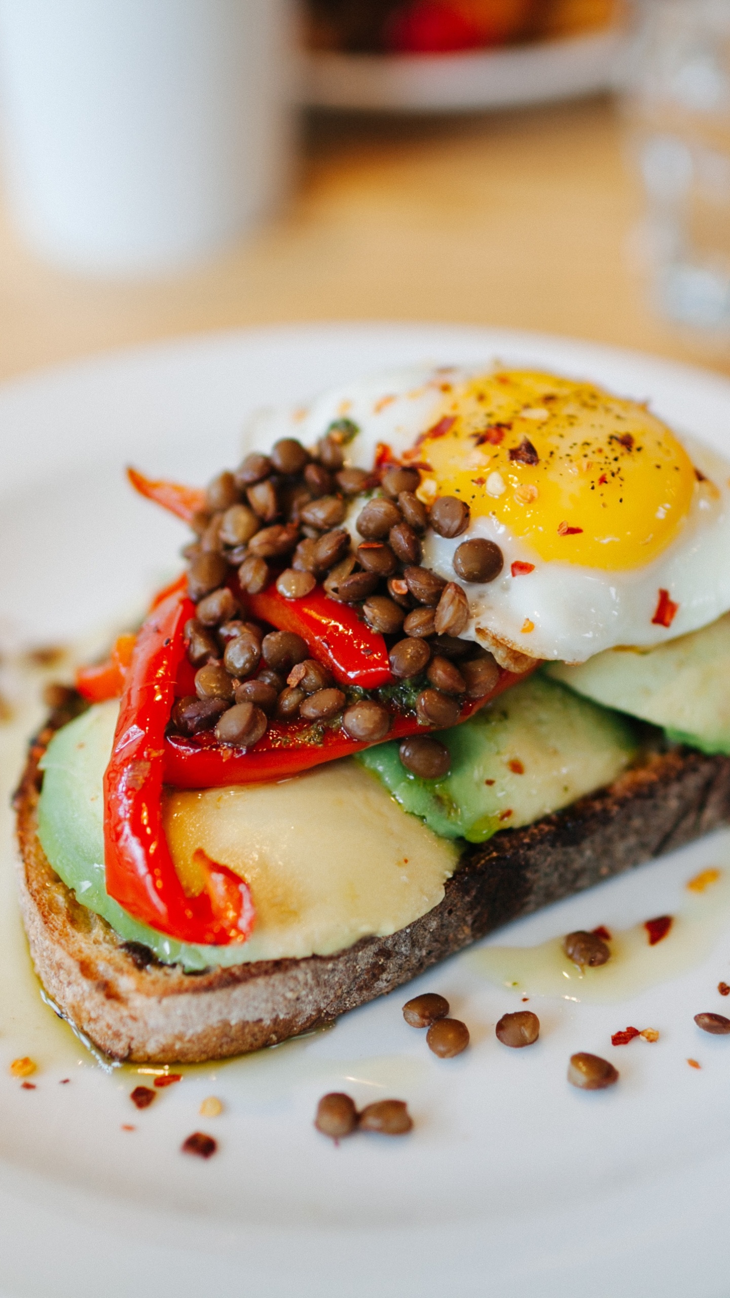 Обои завтрак, яйцо, блюда, пища, ингредиент в разрешении 1440x2560