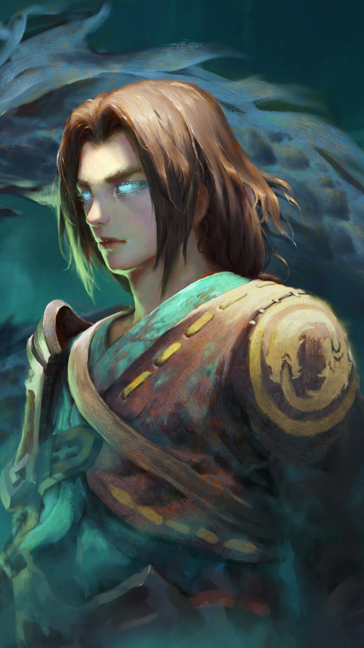 Обои Overwatch, Лена Окстон, Ханзо, фан арт, Гэндзи в разрешении 750x1334